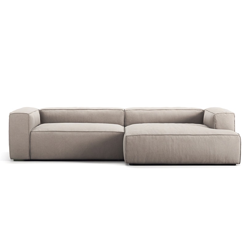 Grand 3-Sitssoffa schäslong Höger Minetyg, Sandshell Beige