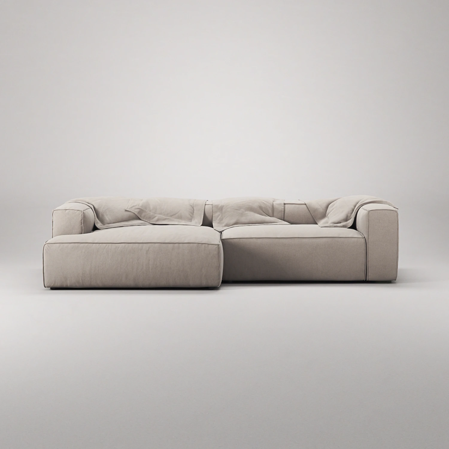 Decotique Grand 3-sitssoffa Schäslong Vänster, sandshell beige från Decotique, bild 6