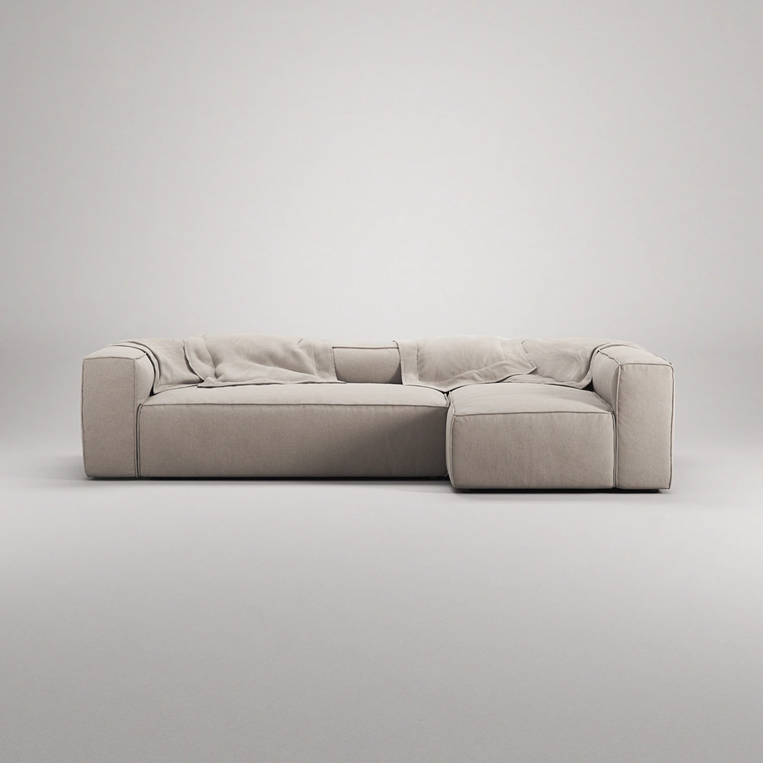 Decotique Grand 4-sitssoffa Divan Höger, sandshell beige från Decotique, bild 6