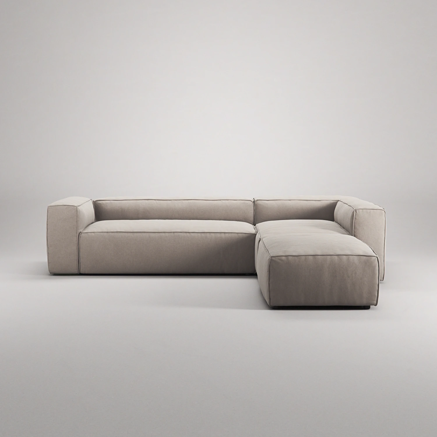 Decotique Grand 4-sitssoffa Divan Höger Öppet Avslut, sandshell beige från Decotique, bild 5