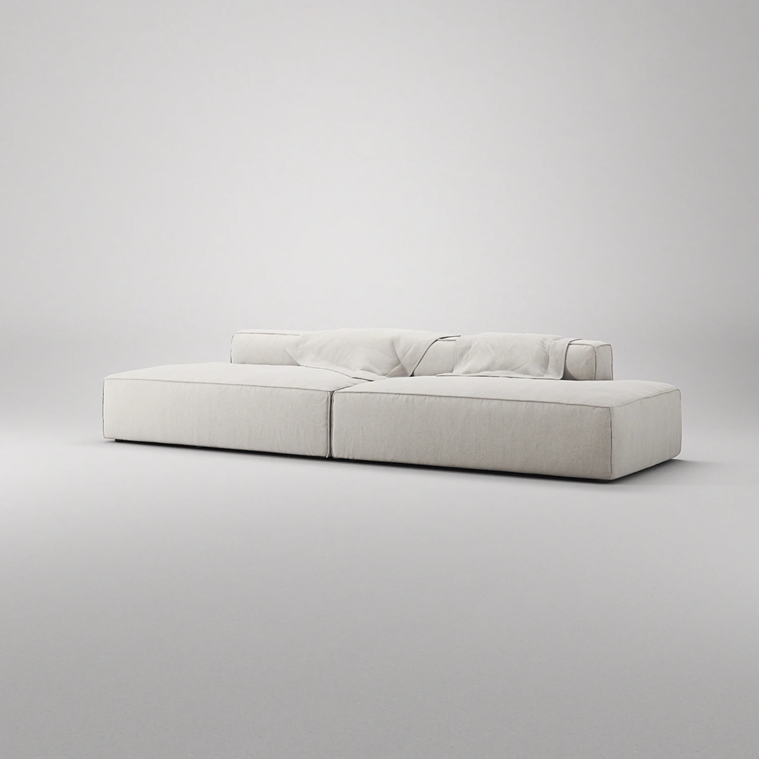 Decotique Grand 4-sitssoffa Öppna Avslut Minetyg, moon white från Decotique, bild 2