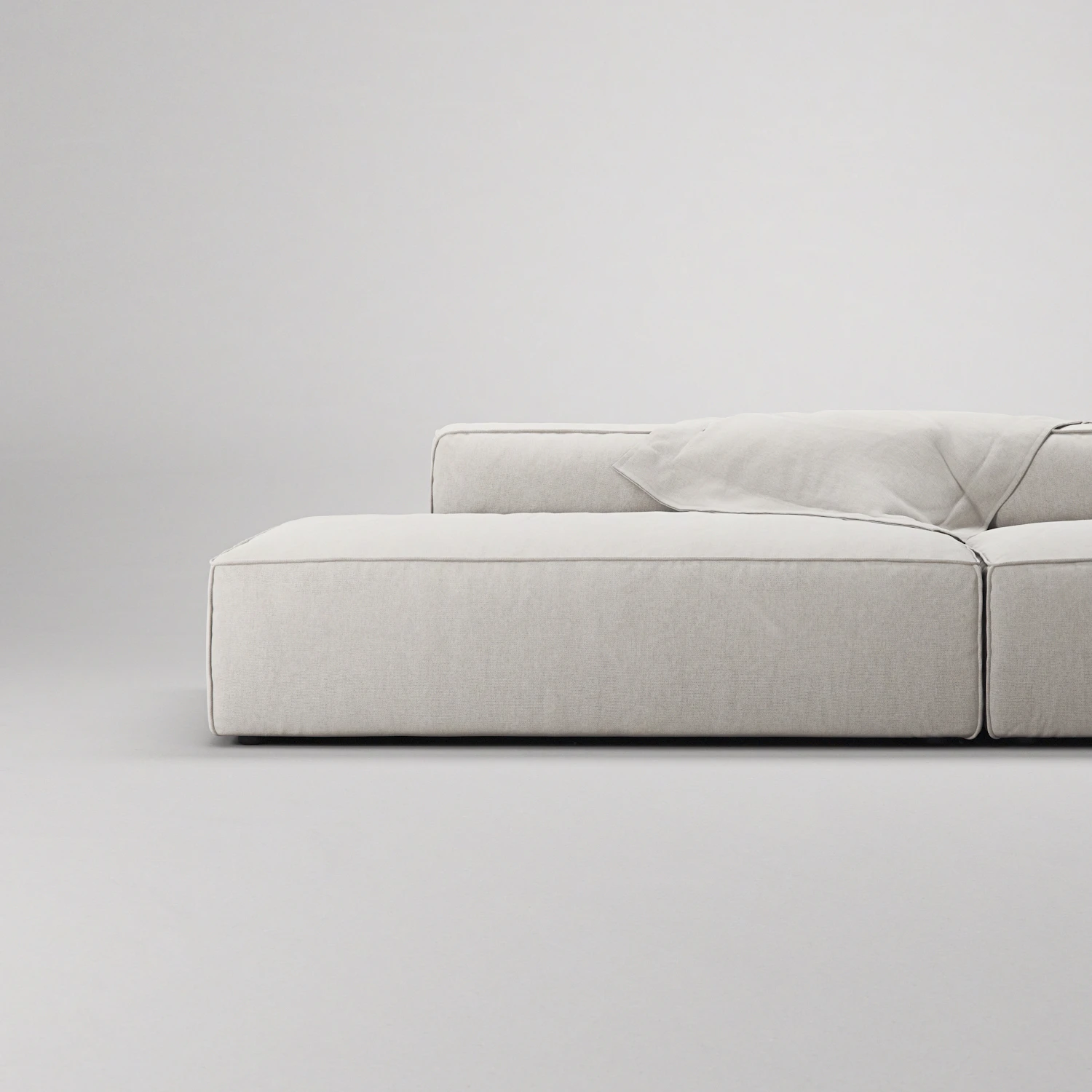 Decotique Grand 4-sitssoffa Öppna Avslut Minetyg, moon white från Decotique, bild 3