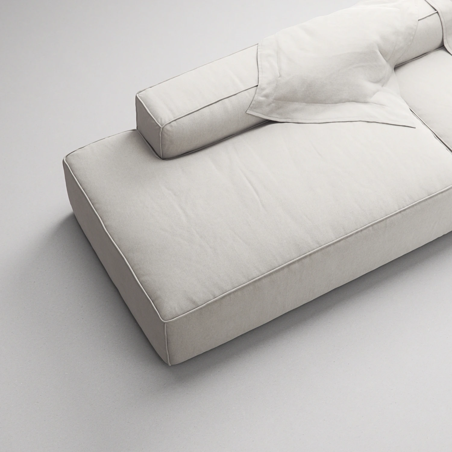 Decotique Grand 4-sitssoffa Öppna Avslut Minetyg, moon white från Decotique, bild 6