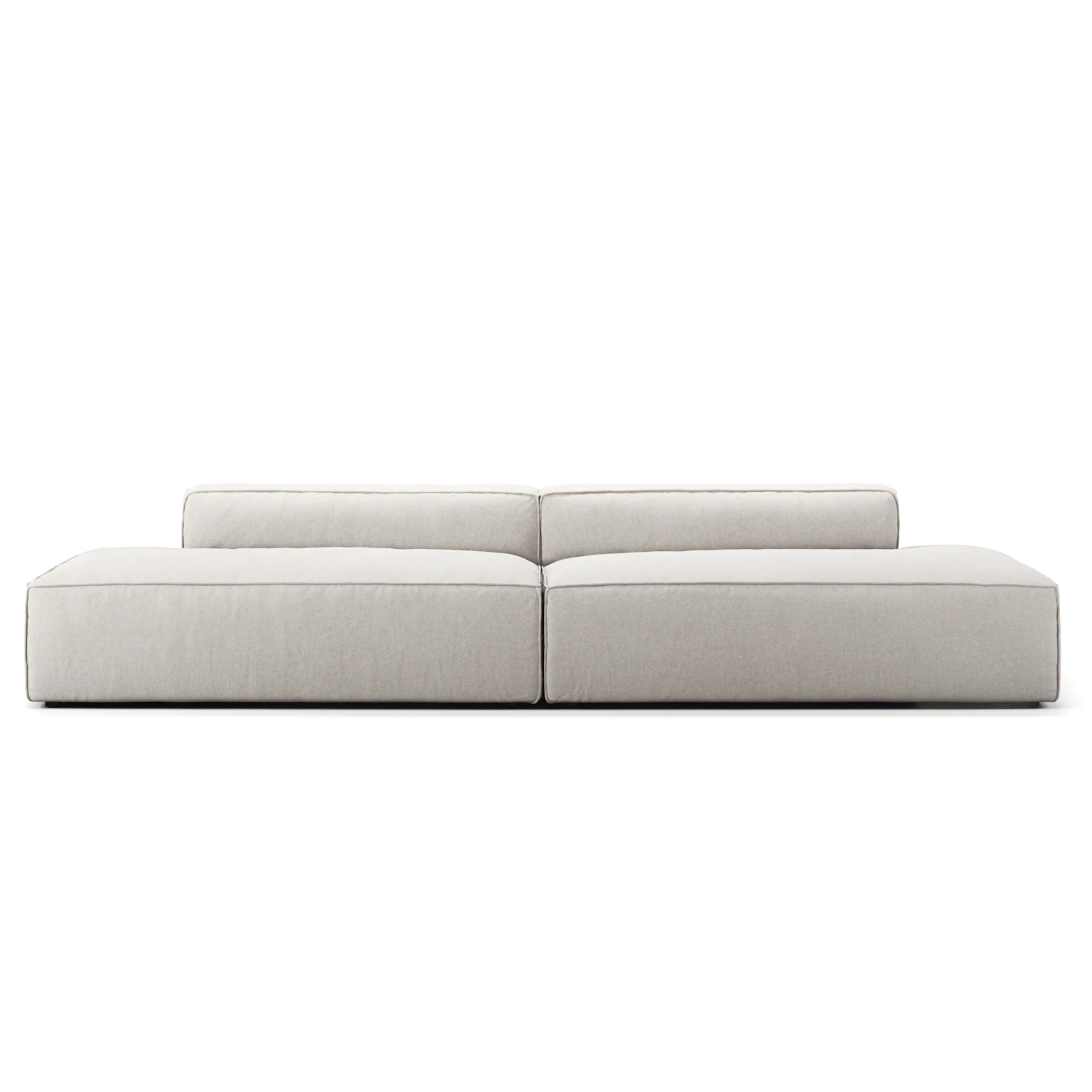 Decotique Grand 4-sitssoffa &Ouml;ppna Avslut Minetyg - 4-sitssoffor + Micro Chenille Moon White