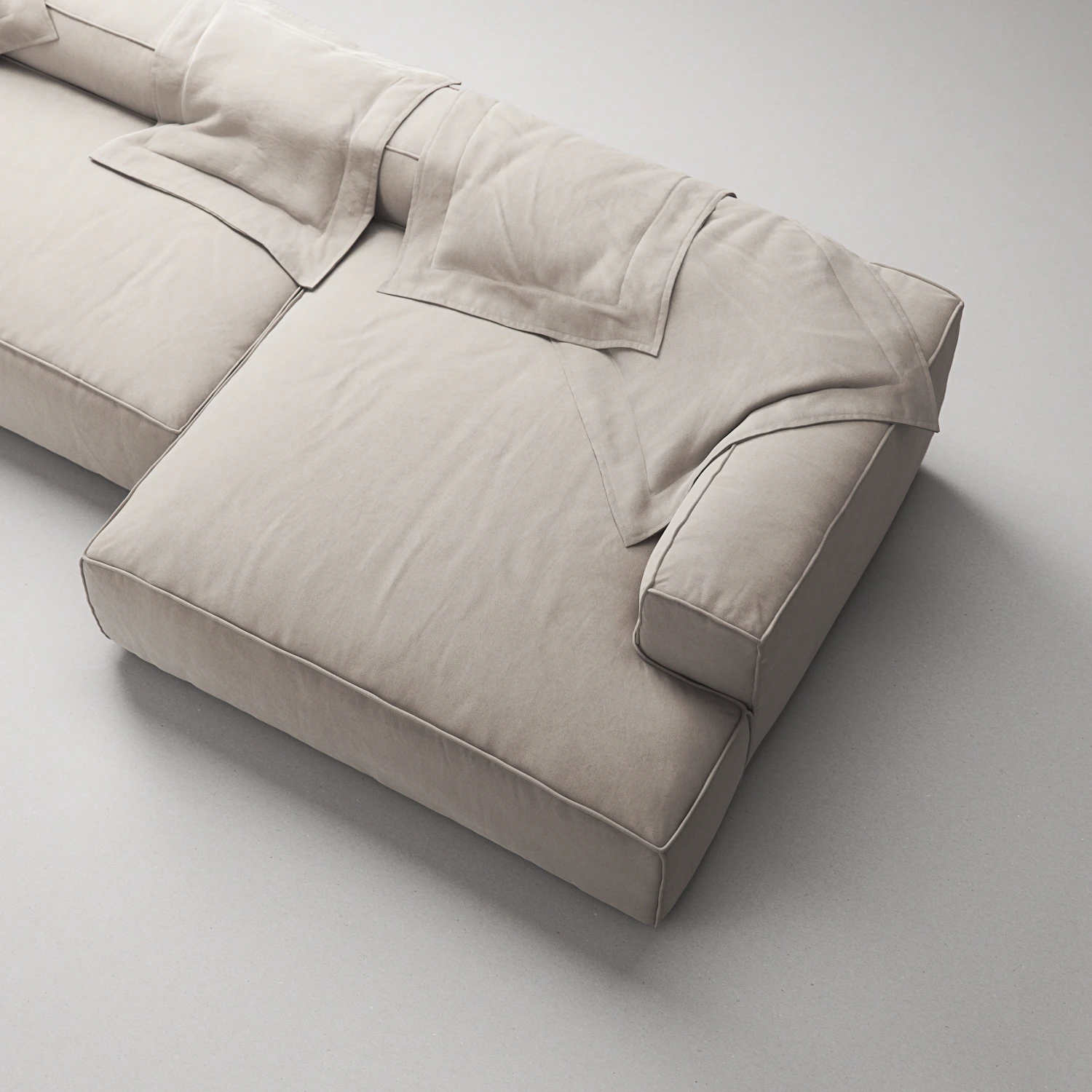 Decotique Grand 4-sitssoffa Schäslong Höger, sandshell beige från Decotique, bild 6
