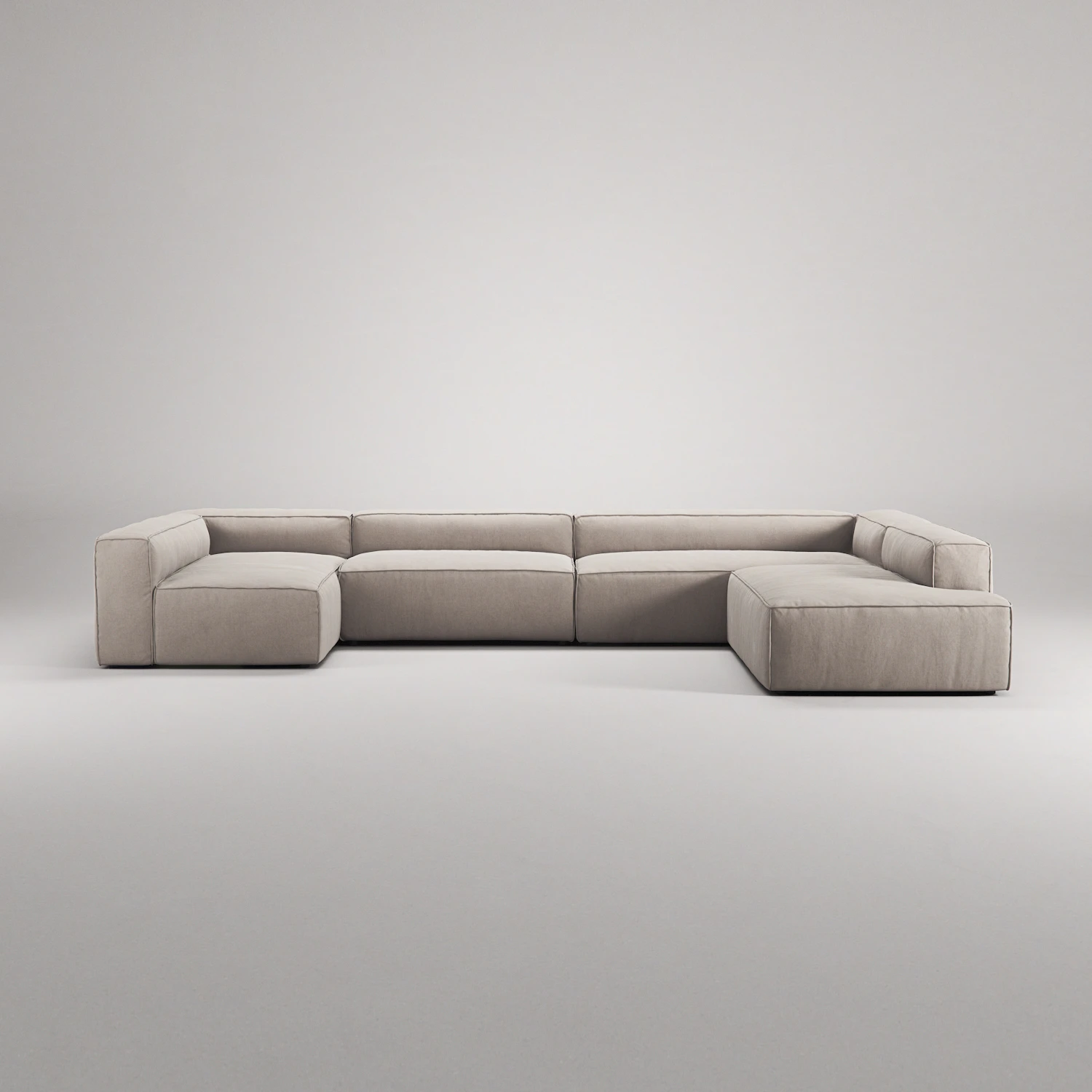 Decotique Grand 5-sitssoffa Divan Höger Minetyg, sandshell beige från Decotique, bild 5