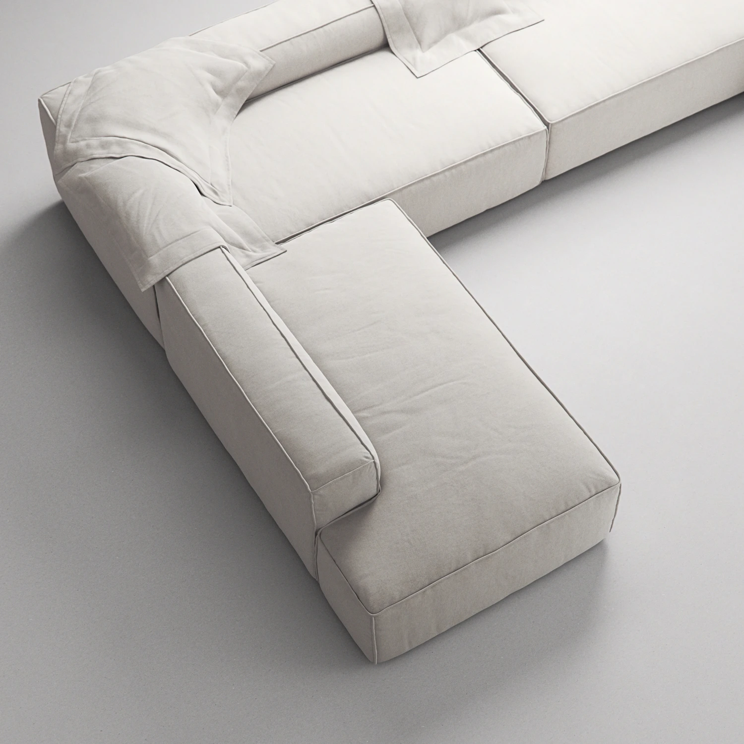 Decotique Grand 5-sitssoffa Divan Vänster Minetyg, moon white från Decotique, bild 6