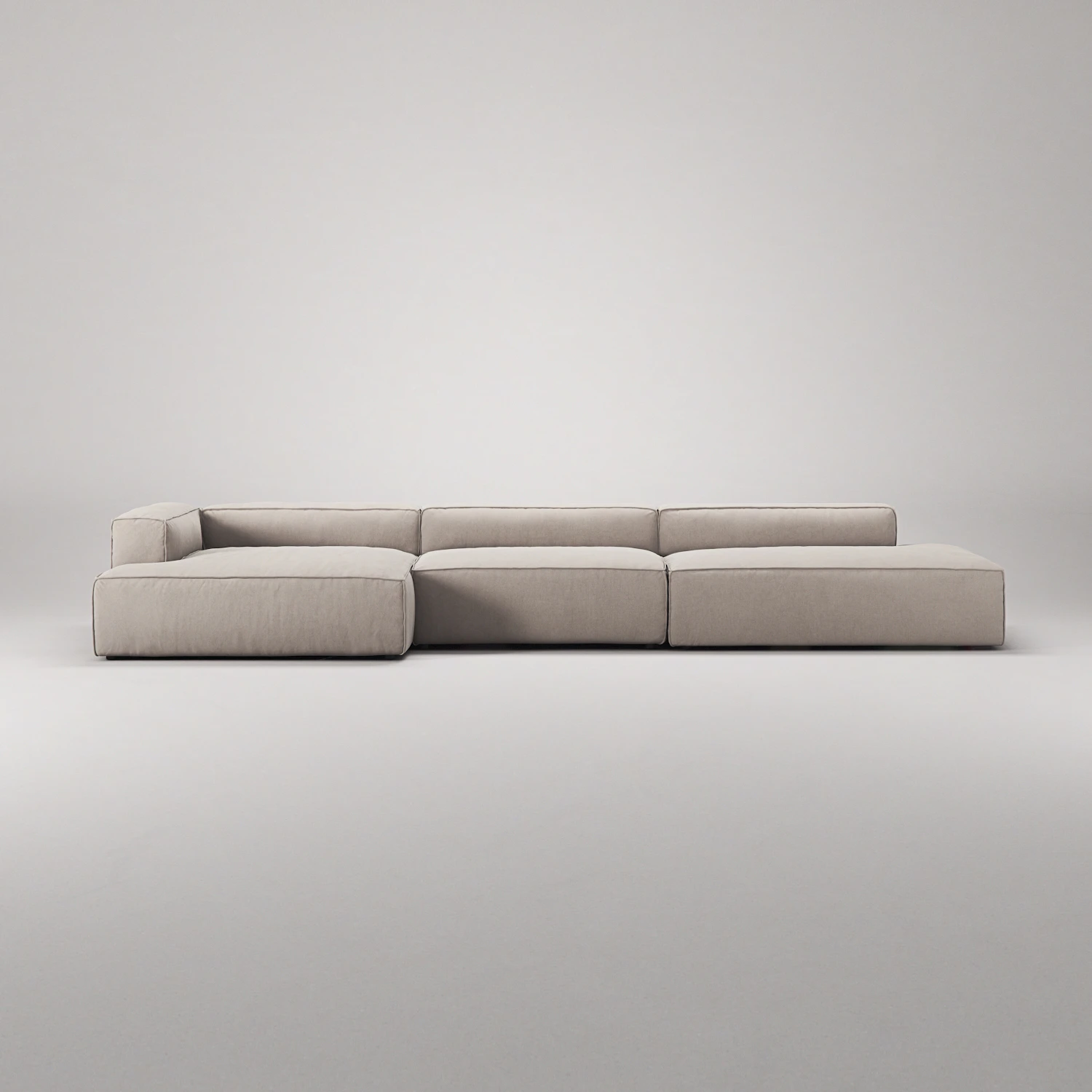 Decotique Grand 5-sitssoffa Öppet Avslut Höger Minetyg, sandshell beige från Decotique, bild 3