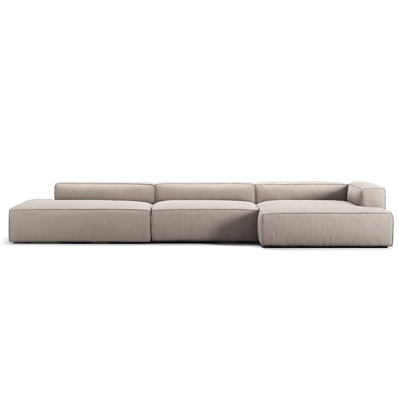 Grand 5-Sitssoffa öppet avslut Vänster Minetyg, Sandshell Beige