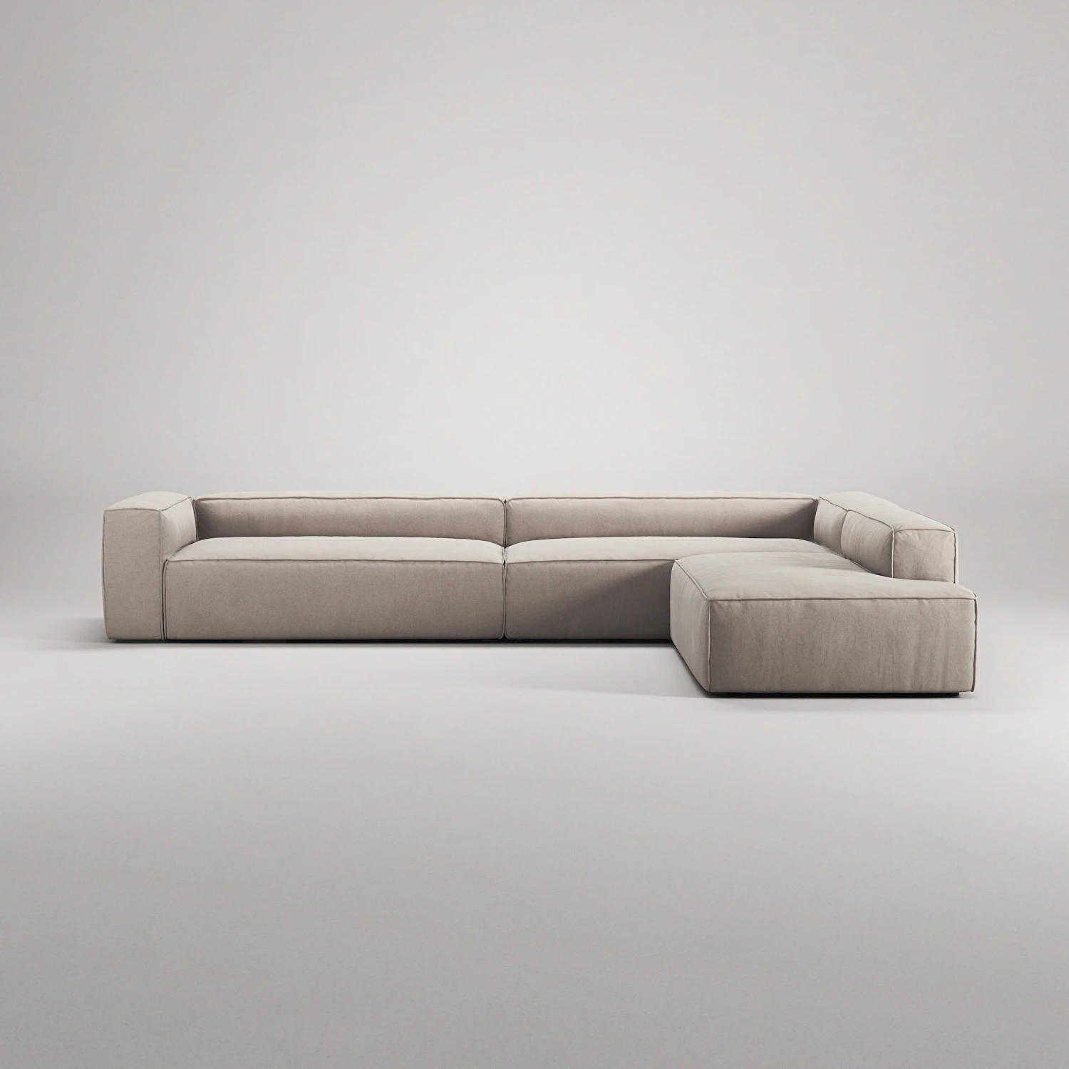 Decotique Grand Hörnsoffa 5-sits Öppet Avslut Höger Minetyg, sandshell beige från Decotique, bild 5