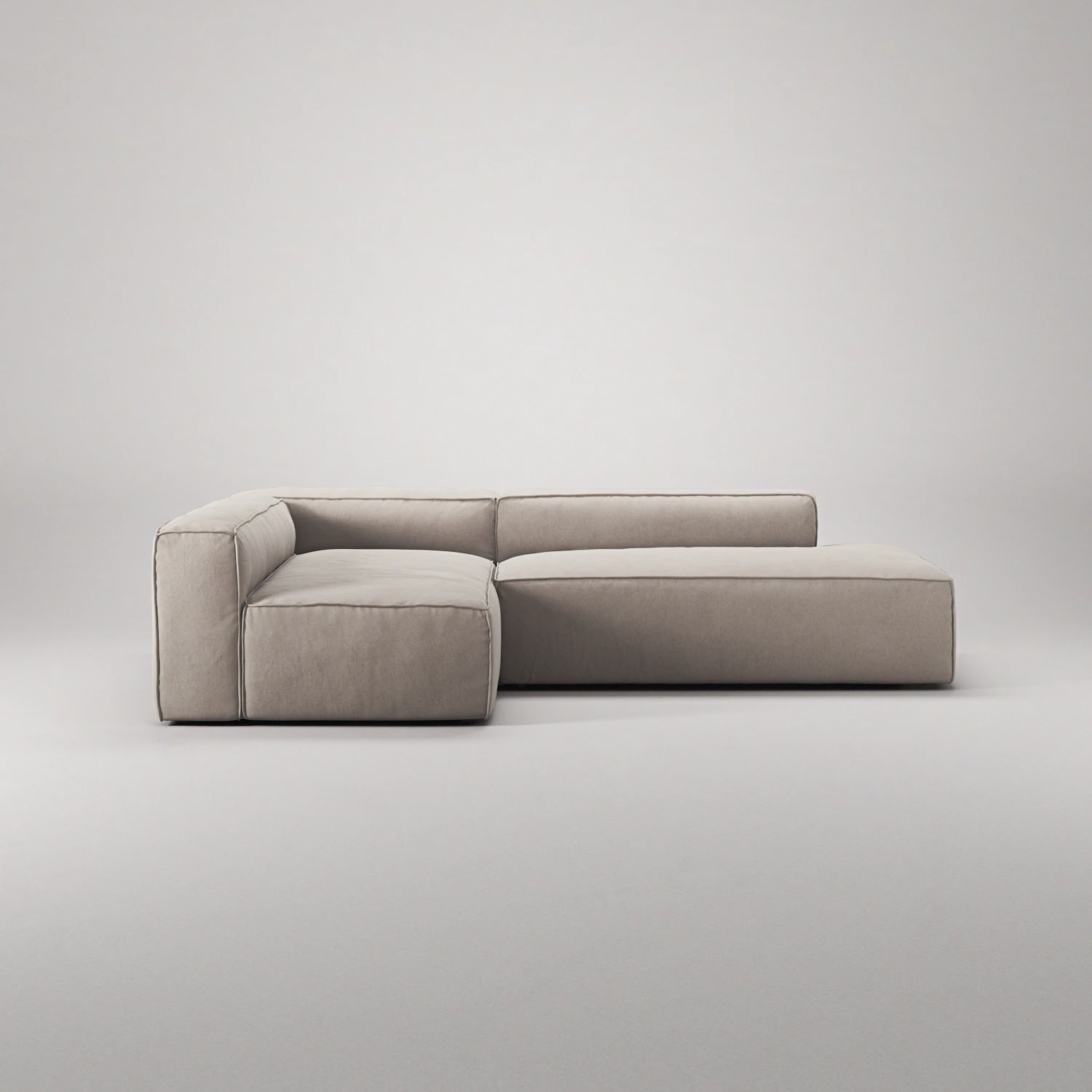 Decotique Grand Loungesoffa 3-sits Öppet Avslut Höger Minetyg, sandshell beige från Decotique, bild 3