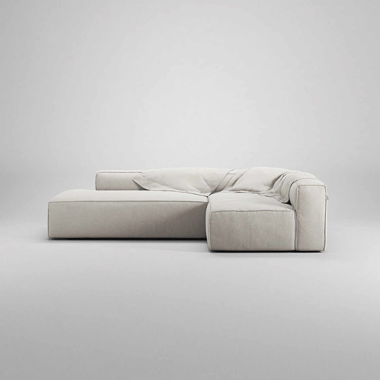 Decotique Grand Loungesoffa 3-sits Öppet Avslut Vänster, moon white från Decotique, bild 4
