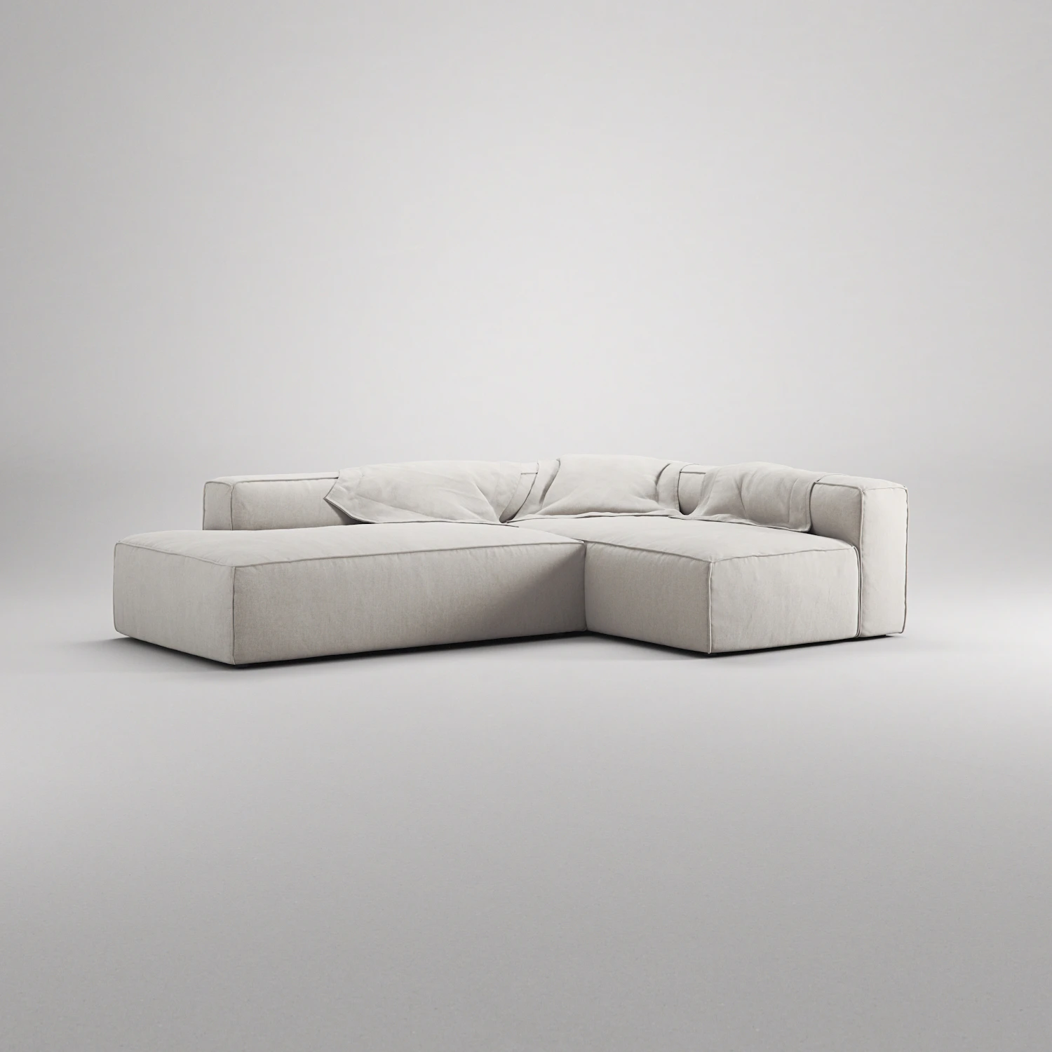 Decotique Grand Loungesoffa 3-sits Öppet Avslut Vänster, moon white från Decotique, bild 2