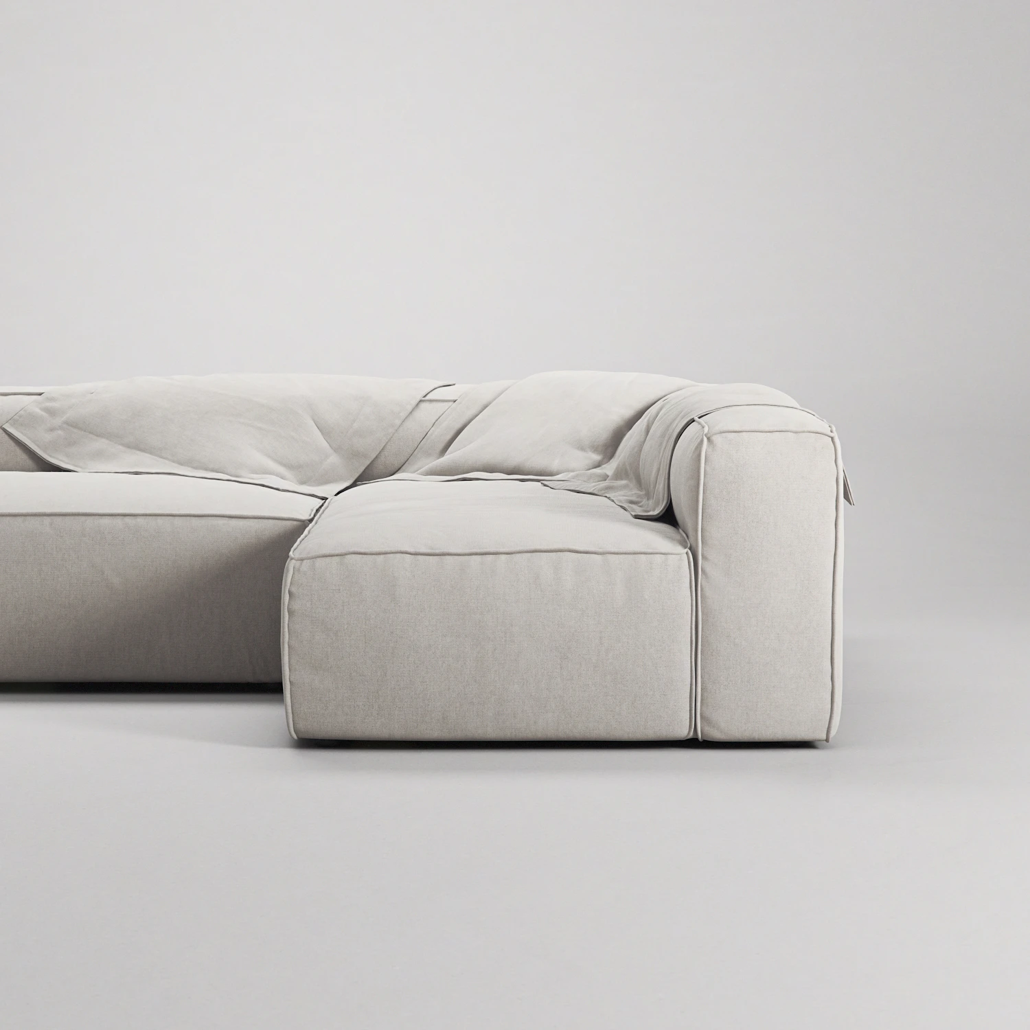 Decotique Grand Loungesoffa 3-sits Öppet Avslut Vänster, moon white från Decotique, bild 3