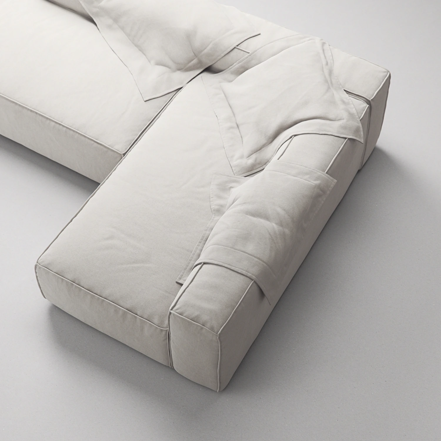 Decotique Grand Loungesoffa 3-sits Öppet Avslut Vänster, moon white från Decotique, bild 6