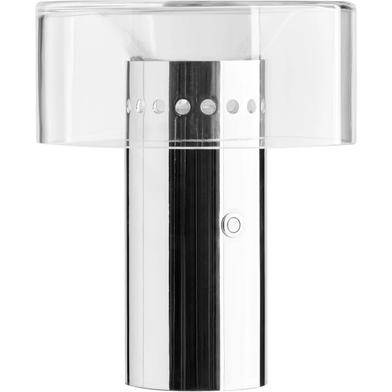 Halo Bordslampa Portabel, Krom / Klar