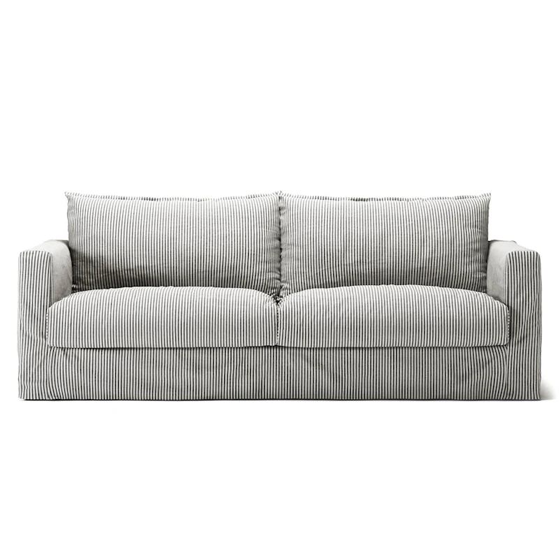 Klädsel Till Le Grand Air Nou 3-sitssoffa Linne, Ash Stripe