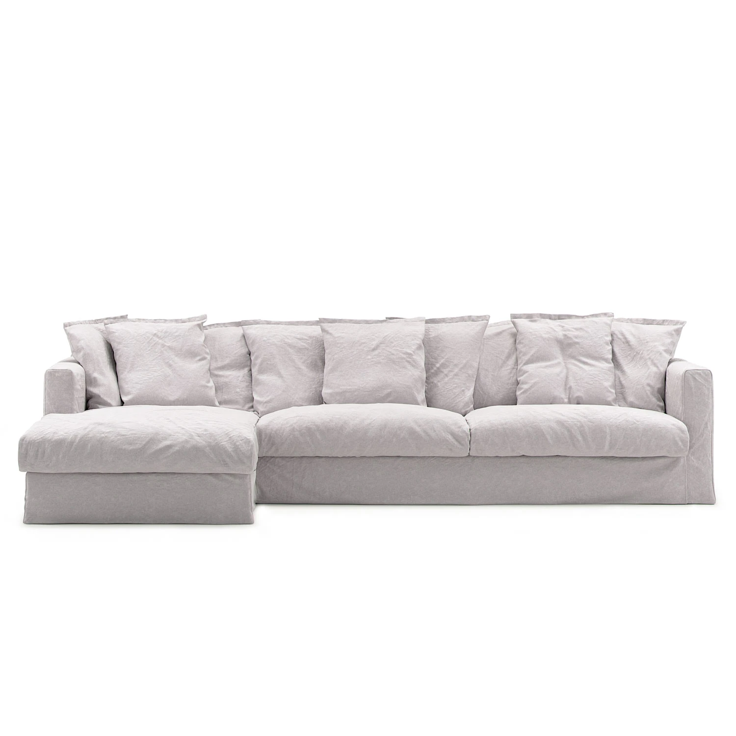 decotique le grand air 3-sitssoffa divan vänster - hörnsoffor & divansoffor linne misty grey