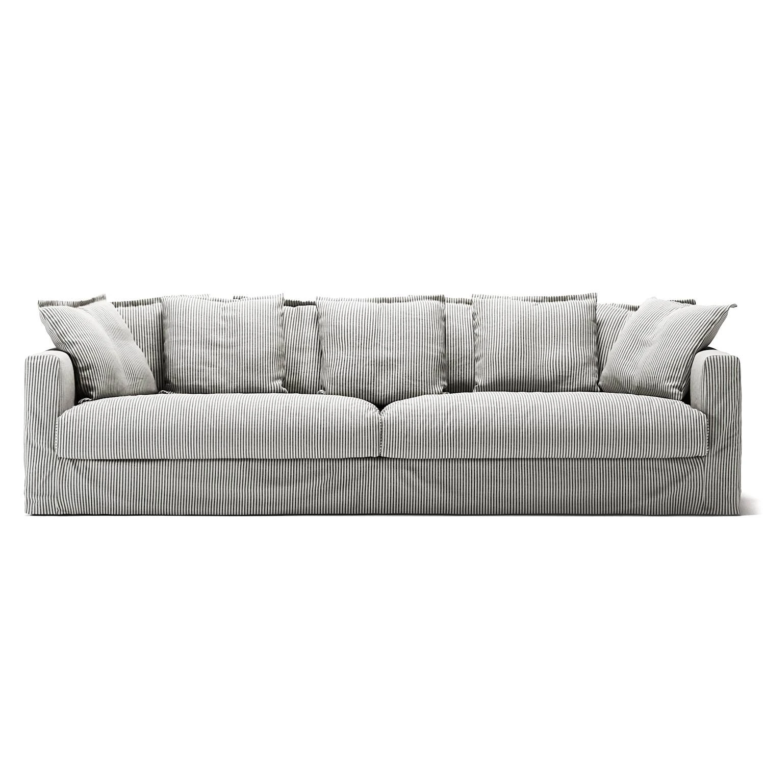 Decotique Le Grand Air 4-sitssoffa - 4-sitssoffor + Linne Ash Stripe