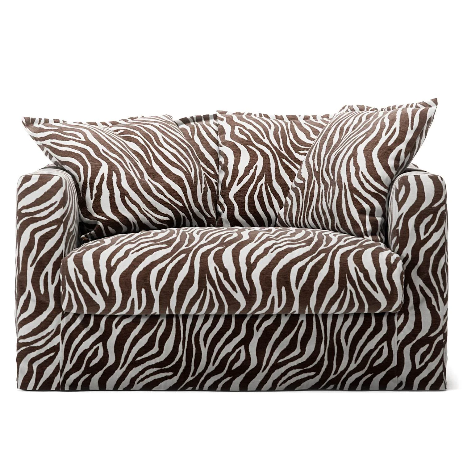 decotique le grand air love seat - chenille zebra