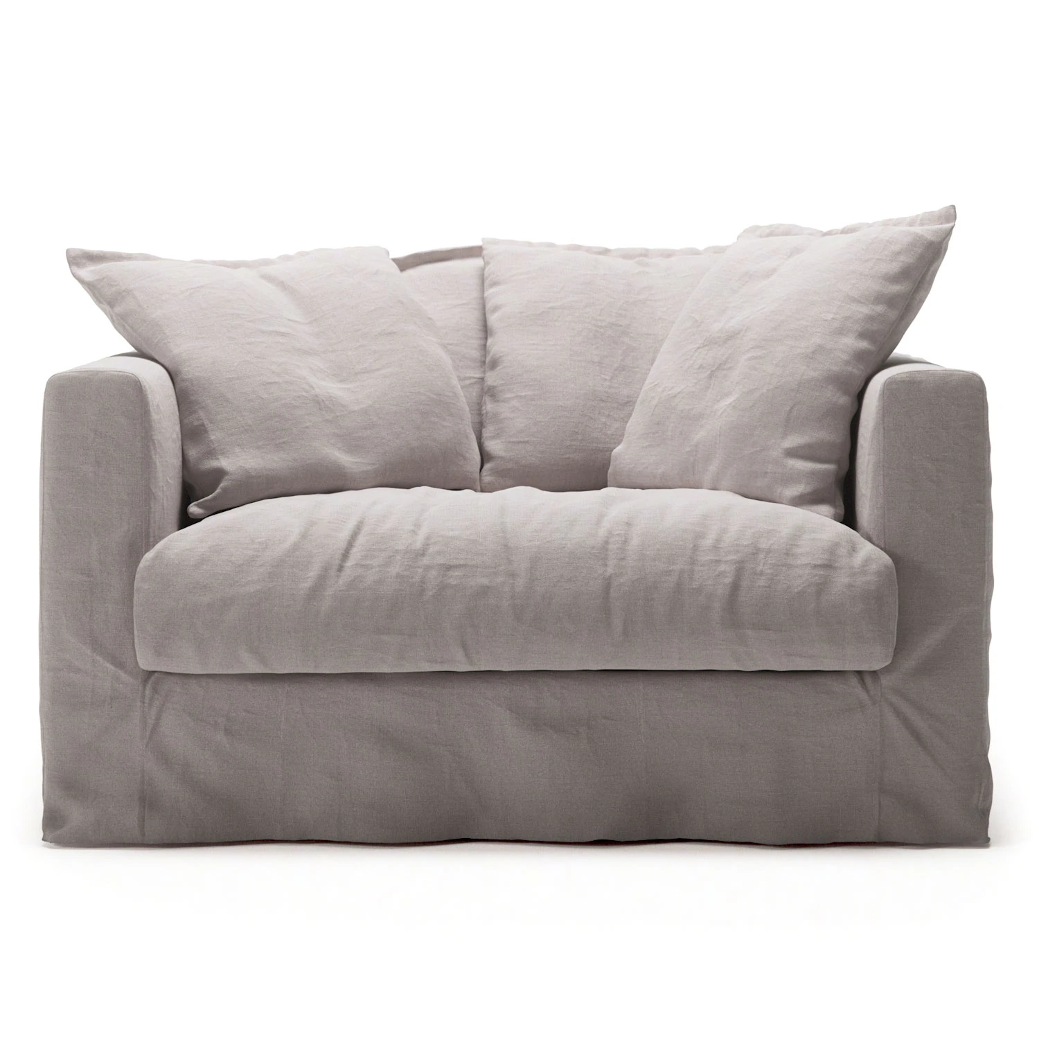decotique le grand air love seat - linne misty grey