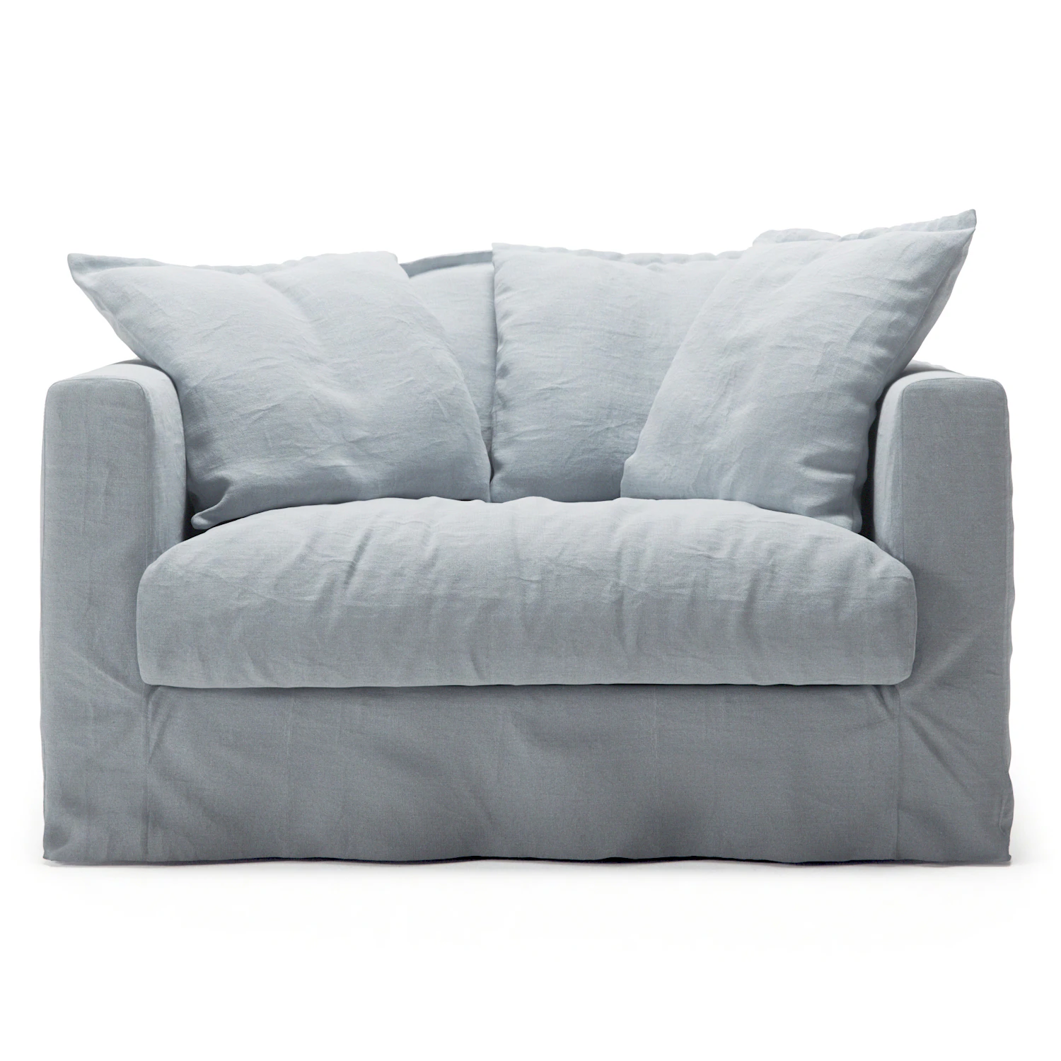 decotique le grand air loveseat linen love seat - linne nordic sky