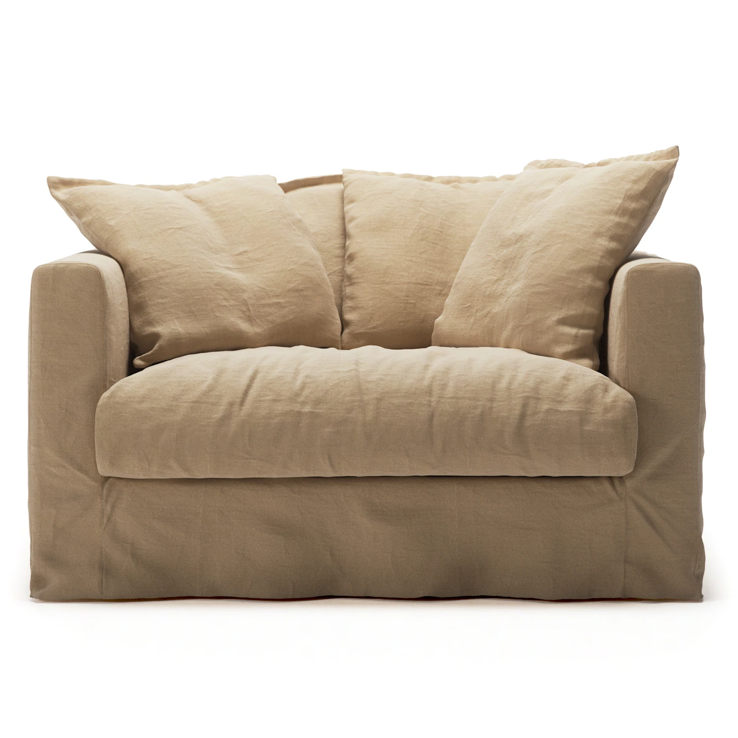 decotique le grand air love seat - linne desert sand
