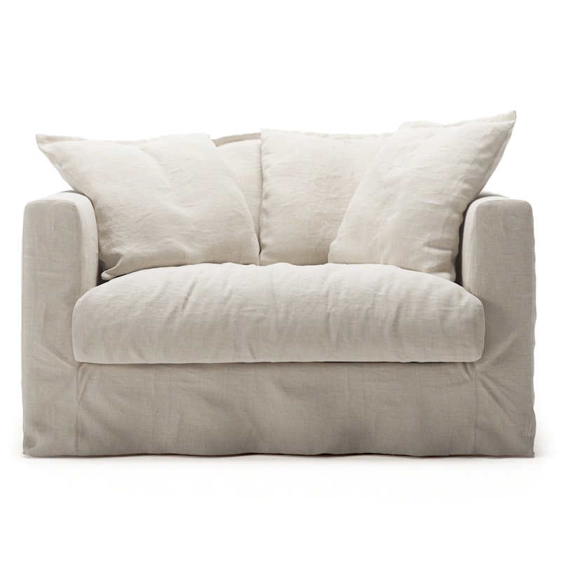 Le Grand Air Love Seat Linne, Creamy White