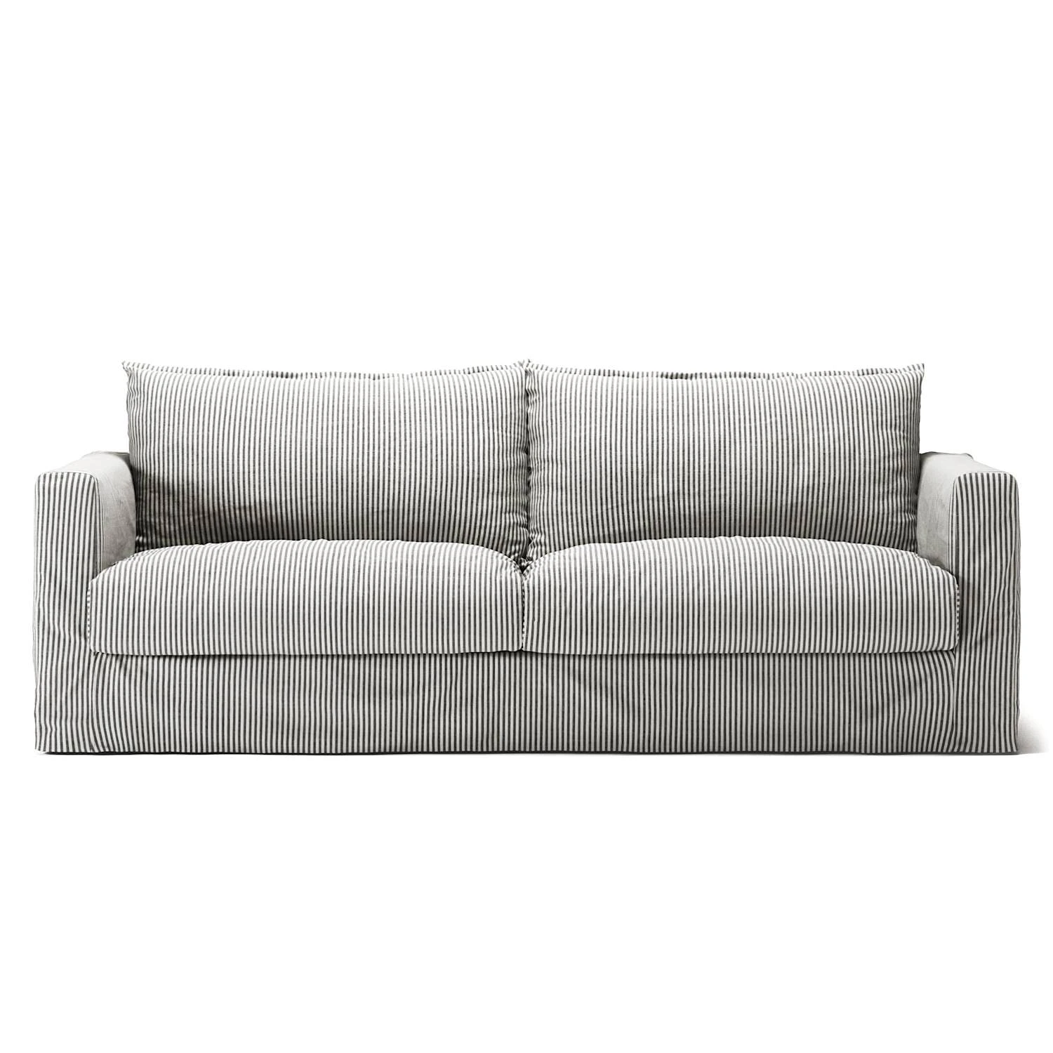 Decotique Le Grand Air Nou 3-sitssoffa - 3-sitssoffor Linne Ash Stripe