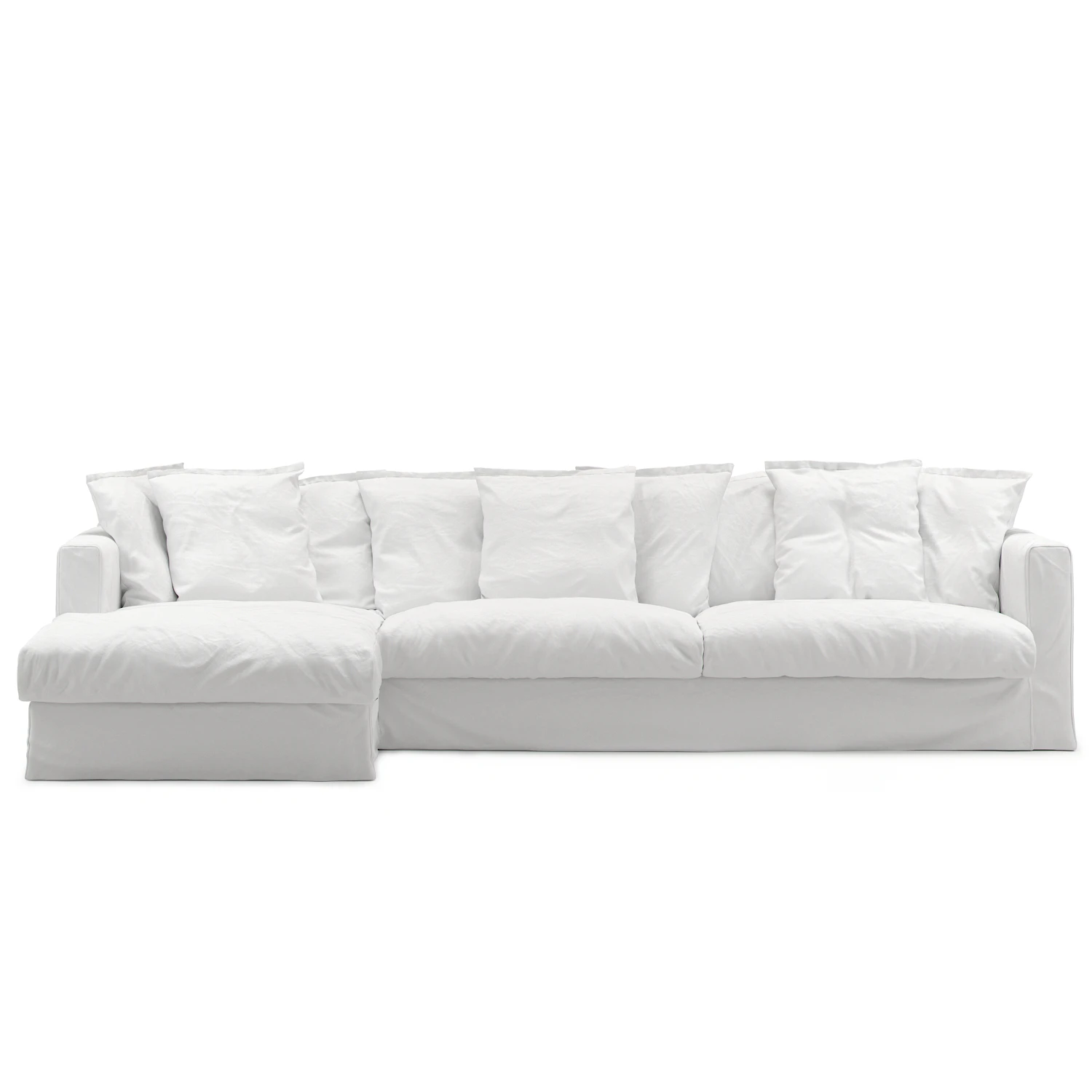 Decotique Le Grand Air 3-sitssoffa Divan V&auml;nster - H&ouml;rnsoffor & Divansoffor Bomull Vit