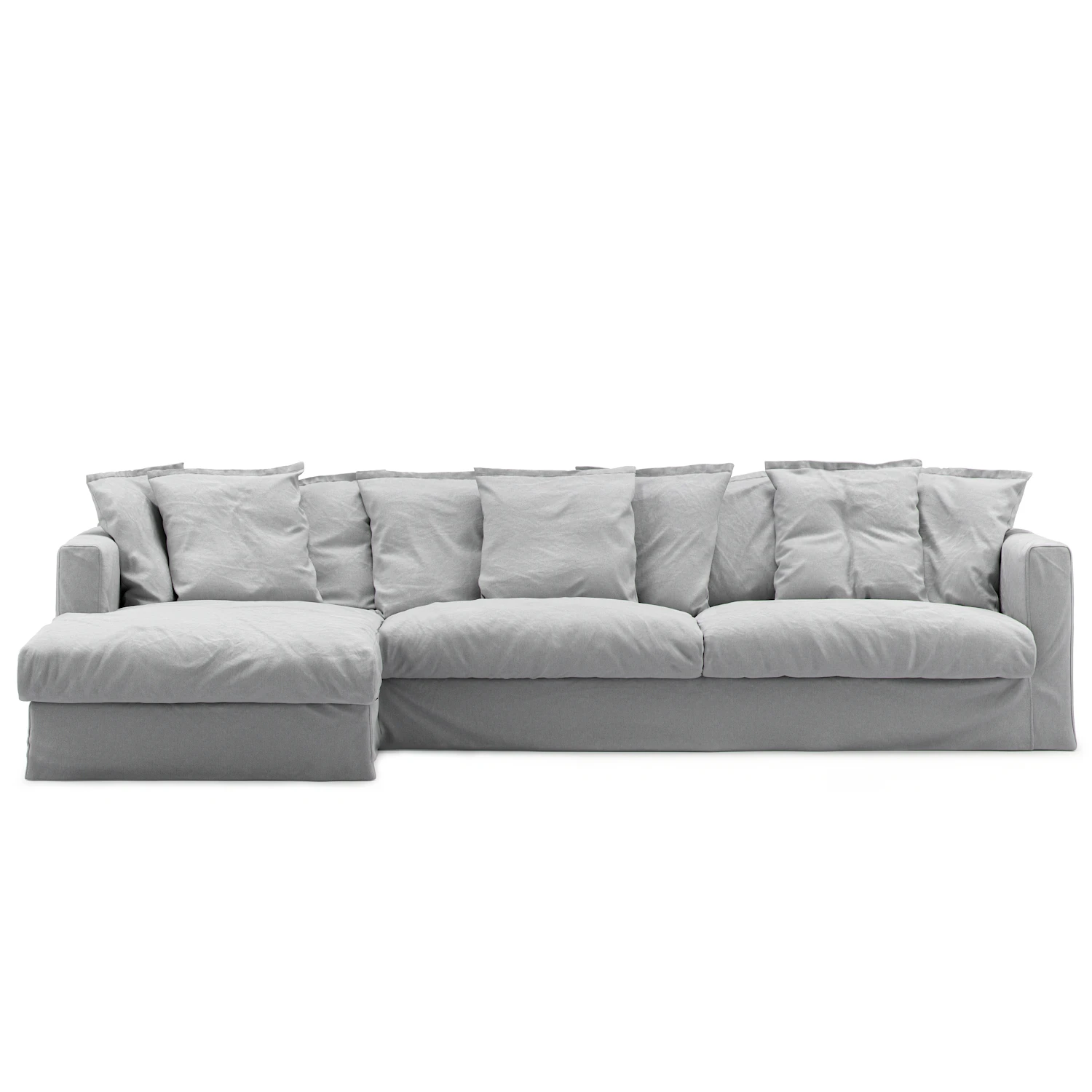 Decotique Le Grand Air 3-sitssoffa Divan V&auml;nster - H&ouml;rnsoffor & Divansoffor Bomull Ljusgr&aring;