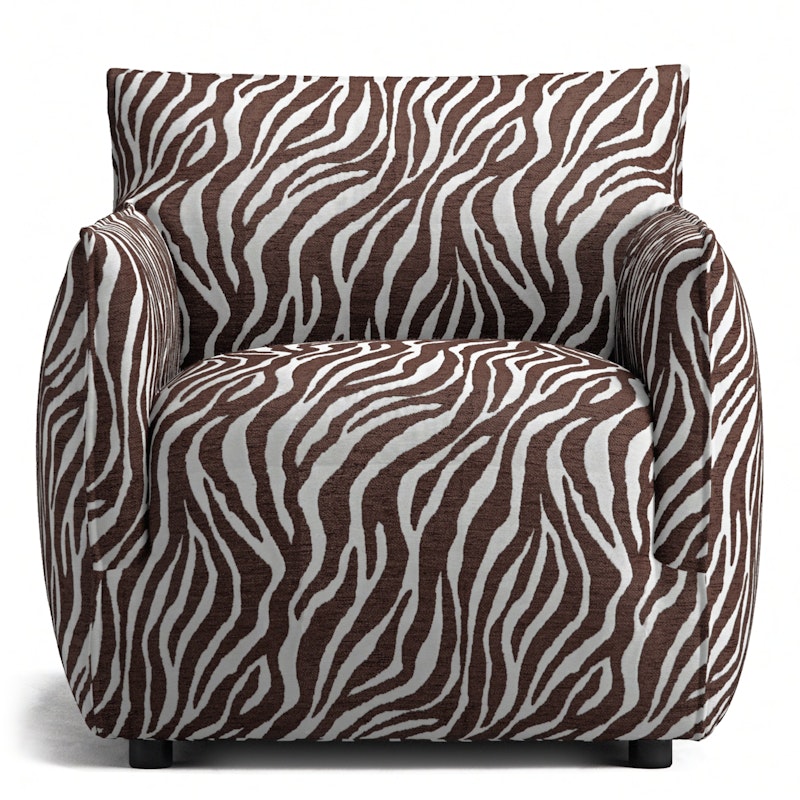 Le Petite Fåtölj Zebra, Brun / Vit