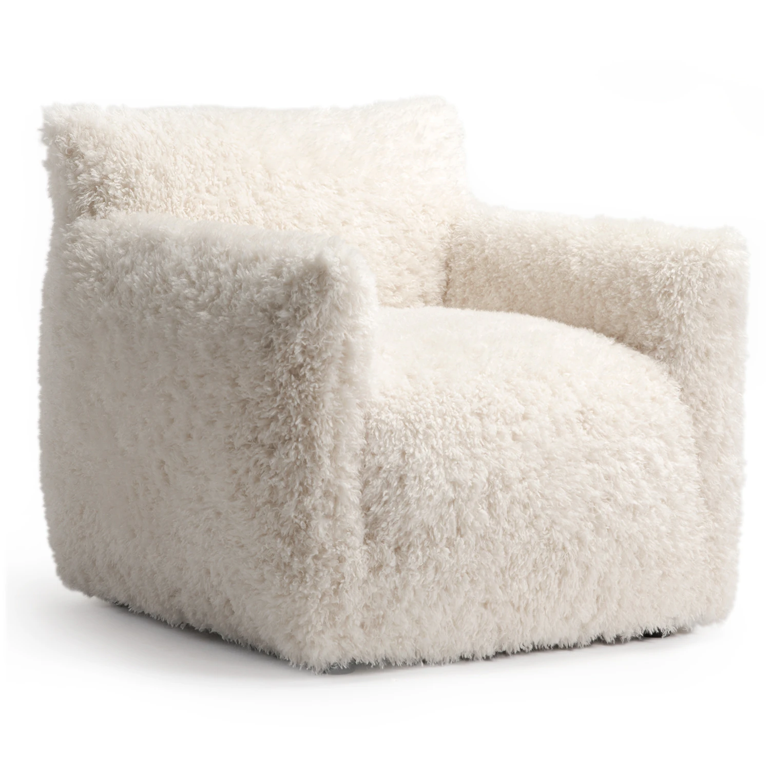 decotique le petite fåtölj - bouclé arctic white