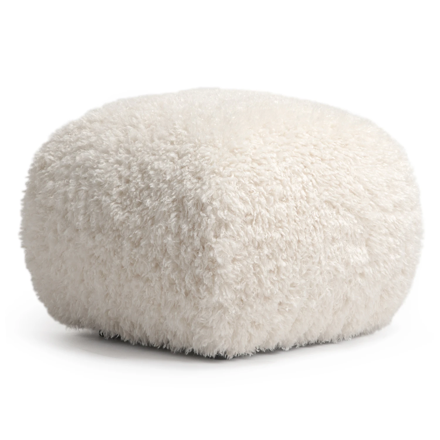 decotique le petite sittpuff - fotpallar bouclé arctic white