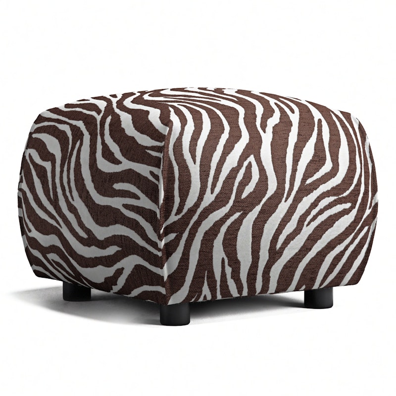 Le Petite Sittpuff Zebra, Brun / Vit