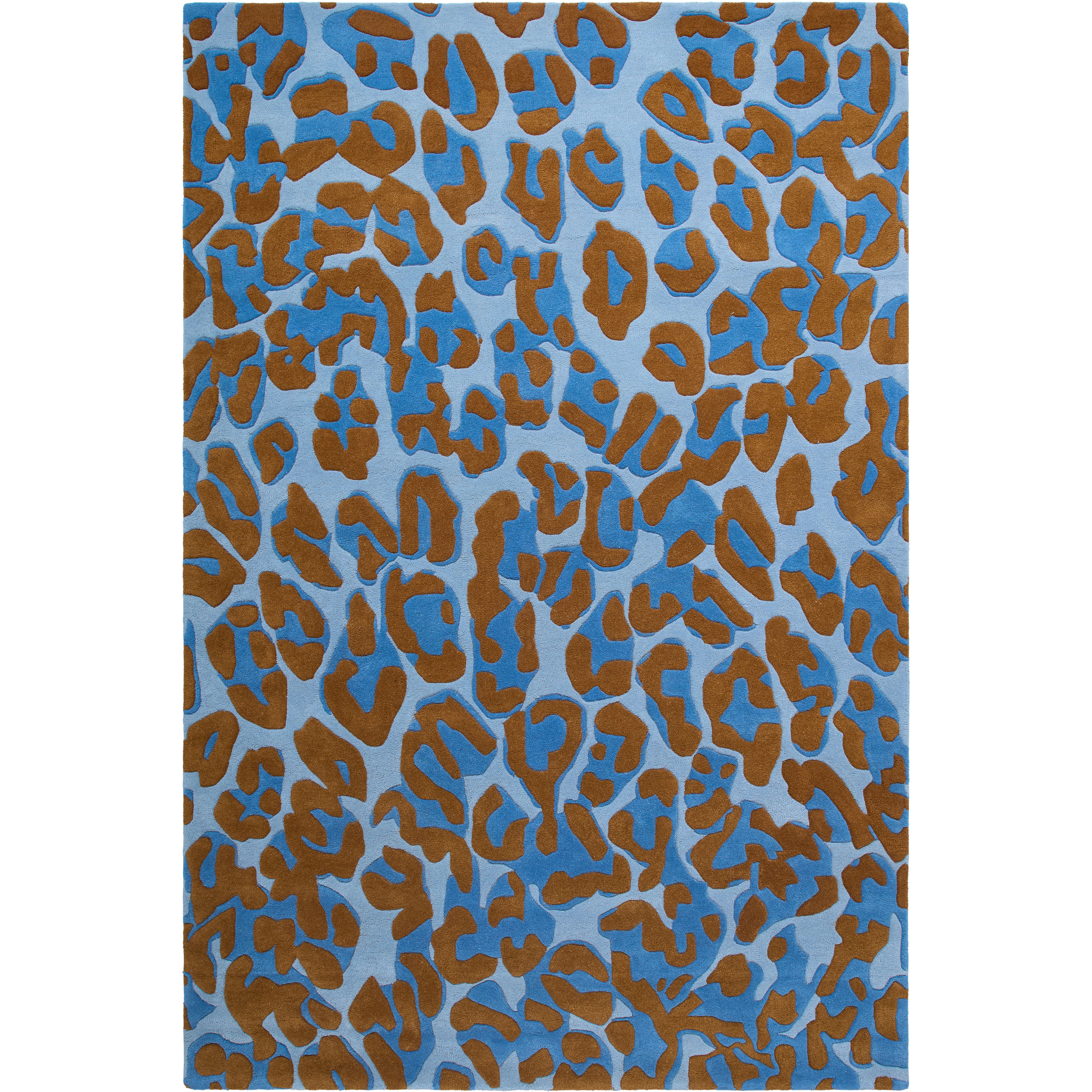 Decotique Leopard matta 180x270 Cm - Mönstrade mattor Ull Blå