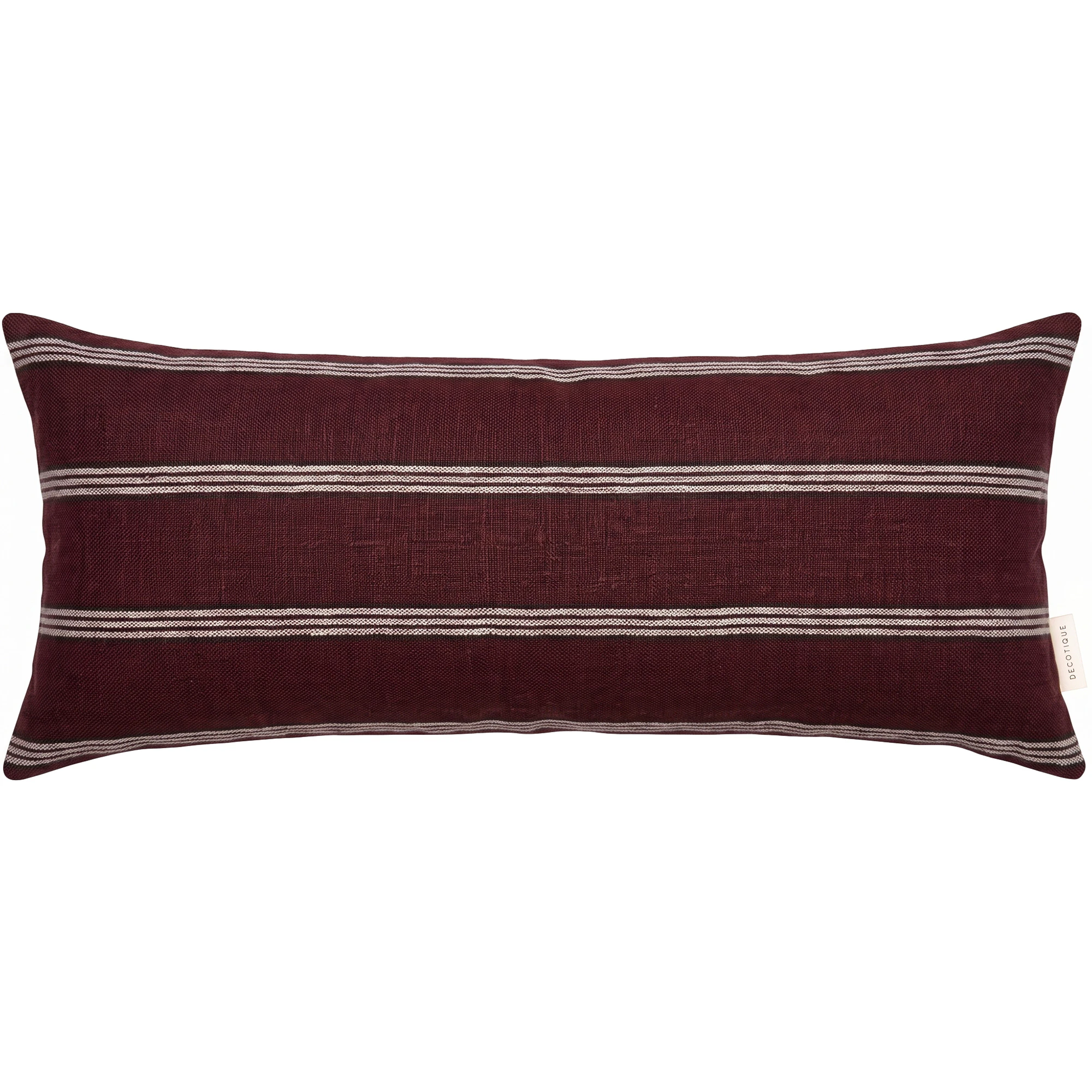 Decotique Long Line Kudde 30x70 Cm - Prydnadskuddar & Fodral Linne Maroon