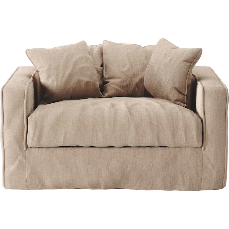 Loom Love Seat Linne, Beige