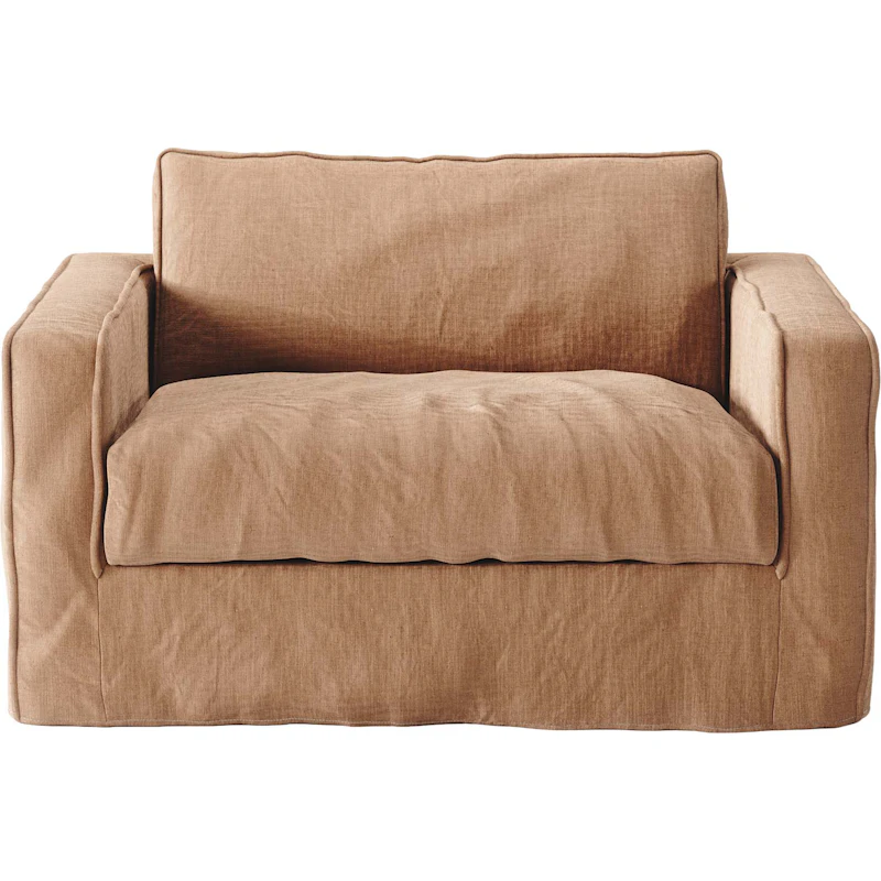 Loom Nest Love Seat Linne, Taupe