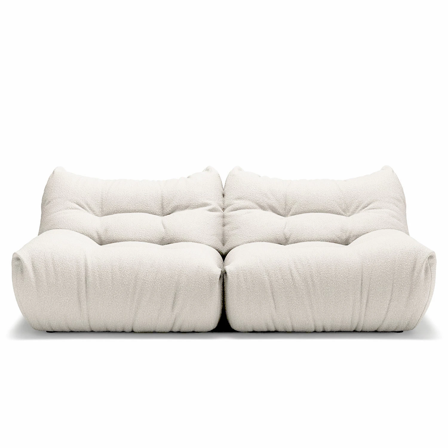 Decotique Mono 2-sitssoffa - 2-sitssoffor Boucl&eacute; Steam White
