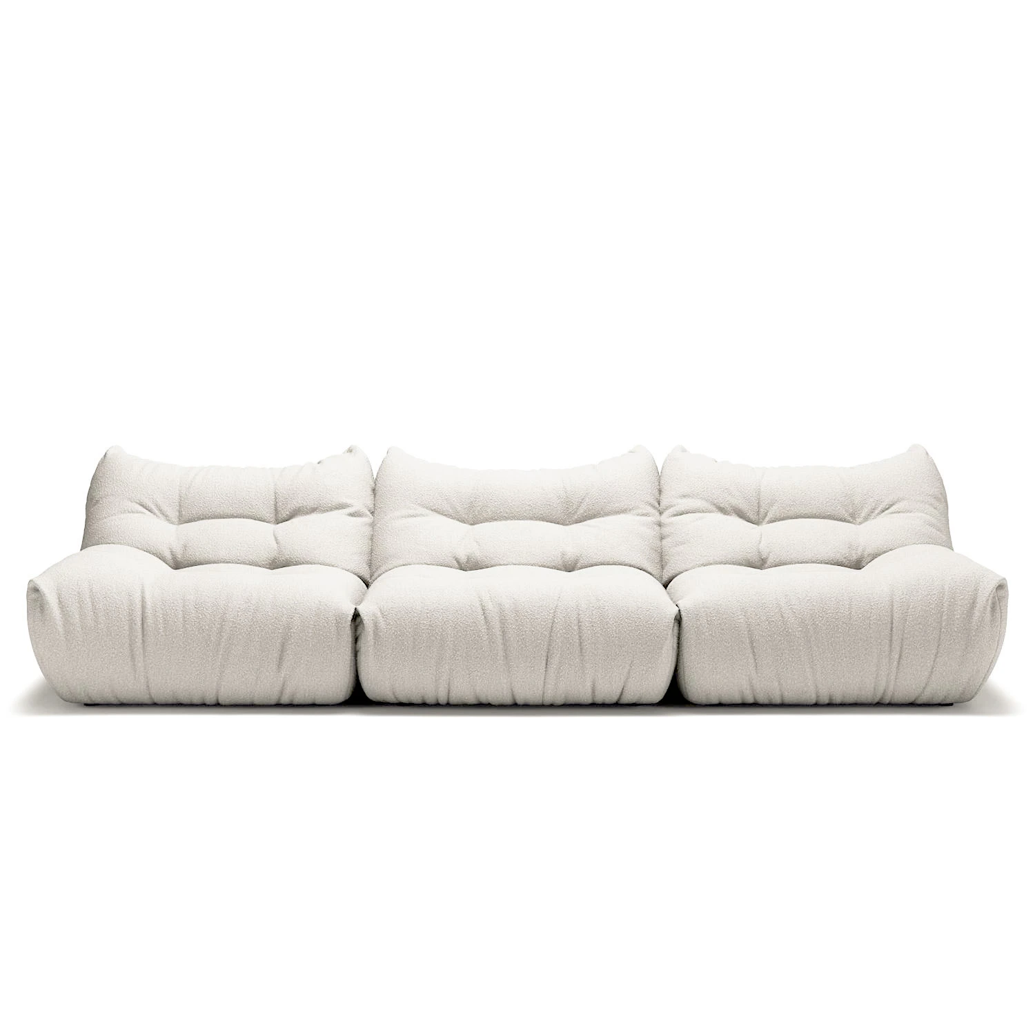 Decotique Mono 3-sitssoffa - 3-sitssoffor Boucl&eacute; Steam White