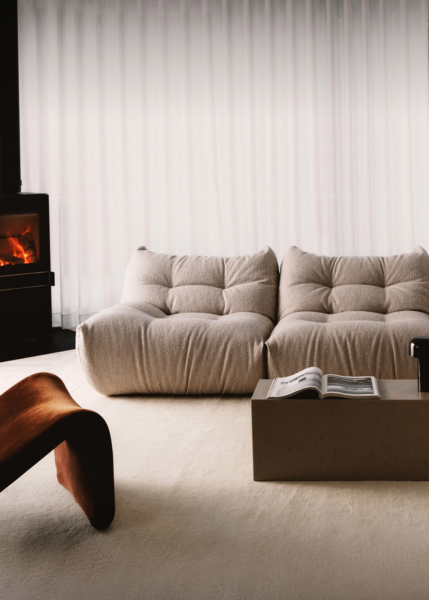 Decotique Mono Fotpall, clay beige från Decotique, bild 5