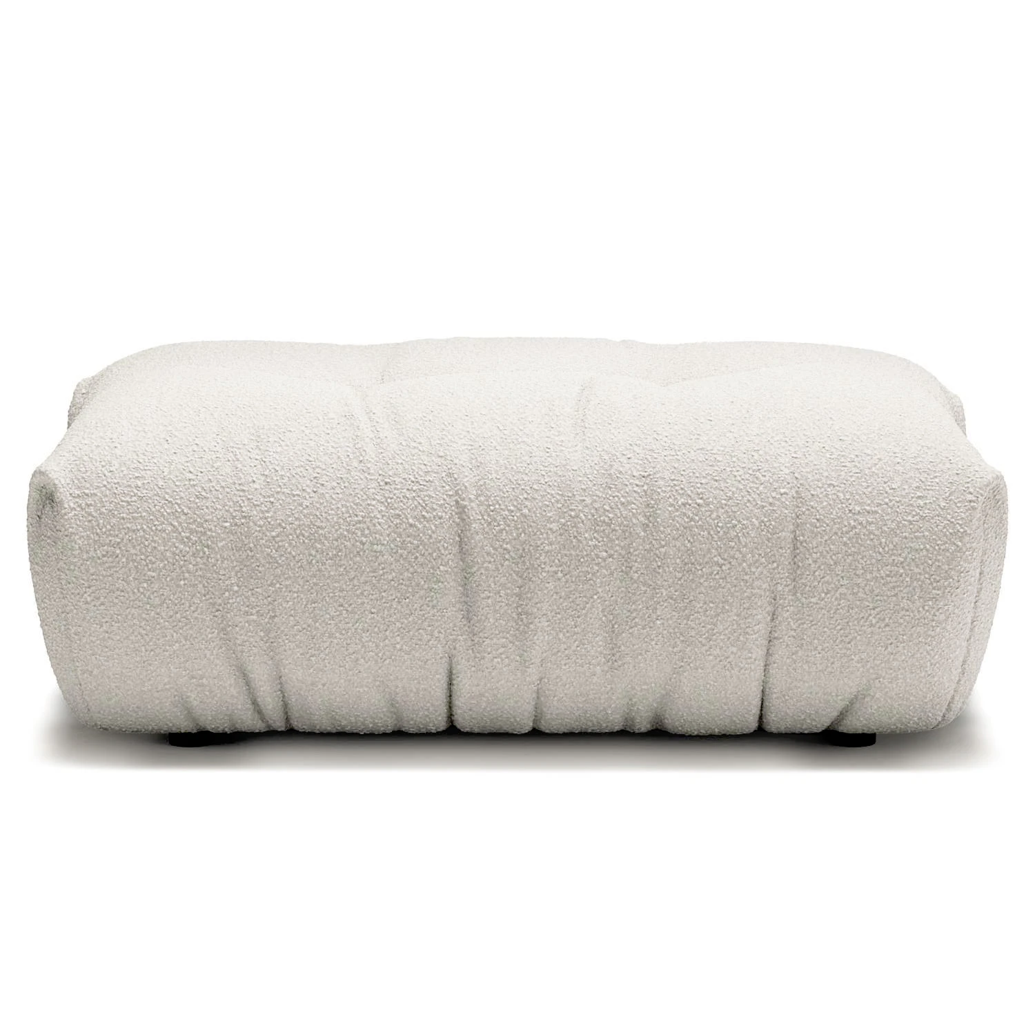 Decotique Mono Fotpall - Fotpallar Boucl&eacute; Steam White