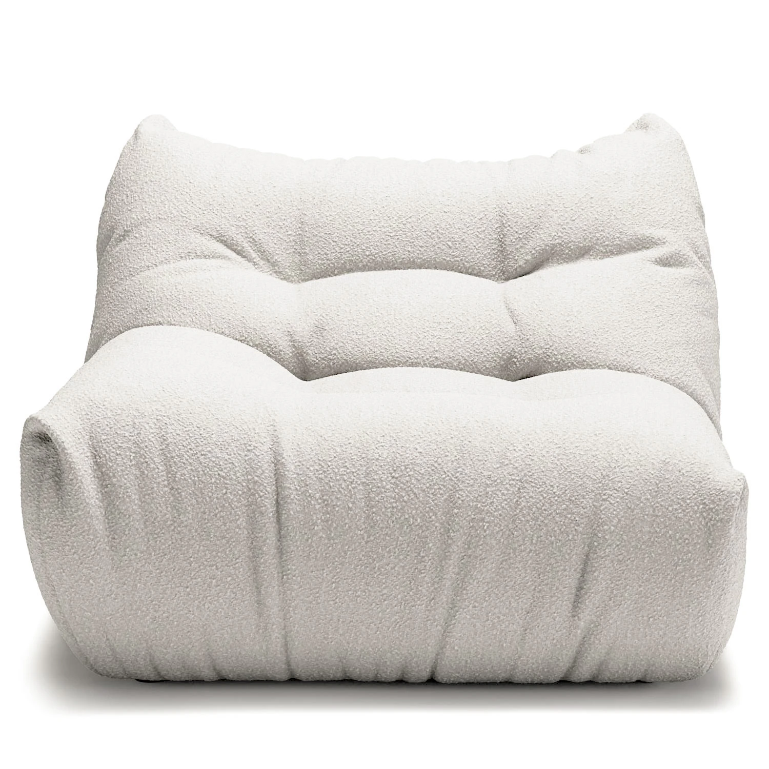 Decotique Mono Modulsoffa V&auml;nster - Modulsoffor Boucl&eacute; Steam White