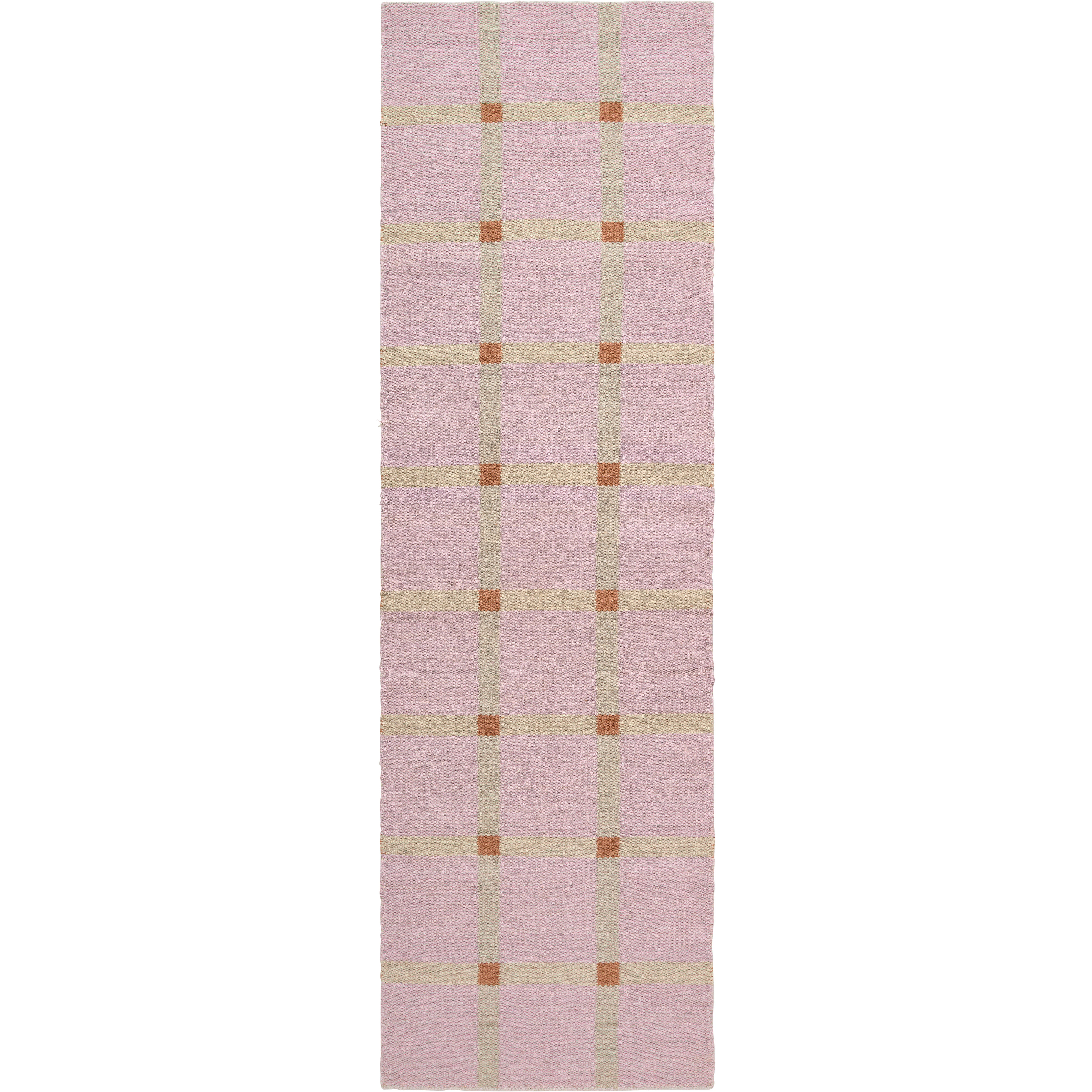 Decotique Mosaic matta 75x250 Cm - Mönstrade mattor Ull Rosa