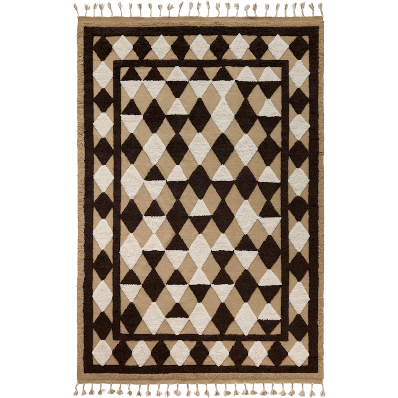 Oriental Grid Matta 250x350 cm, Brun