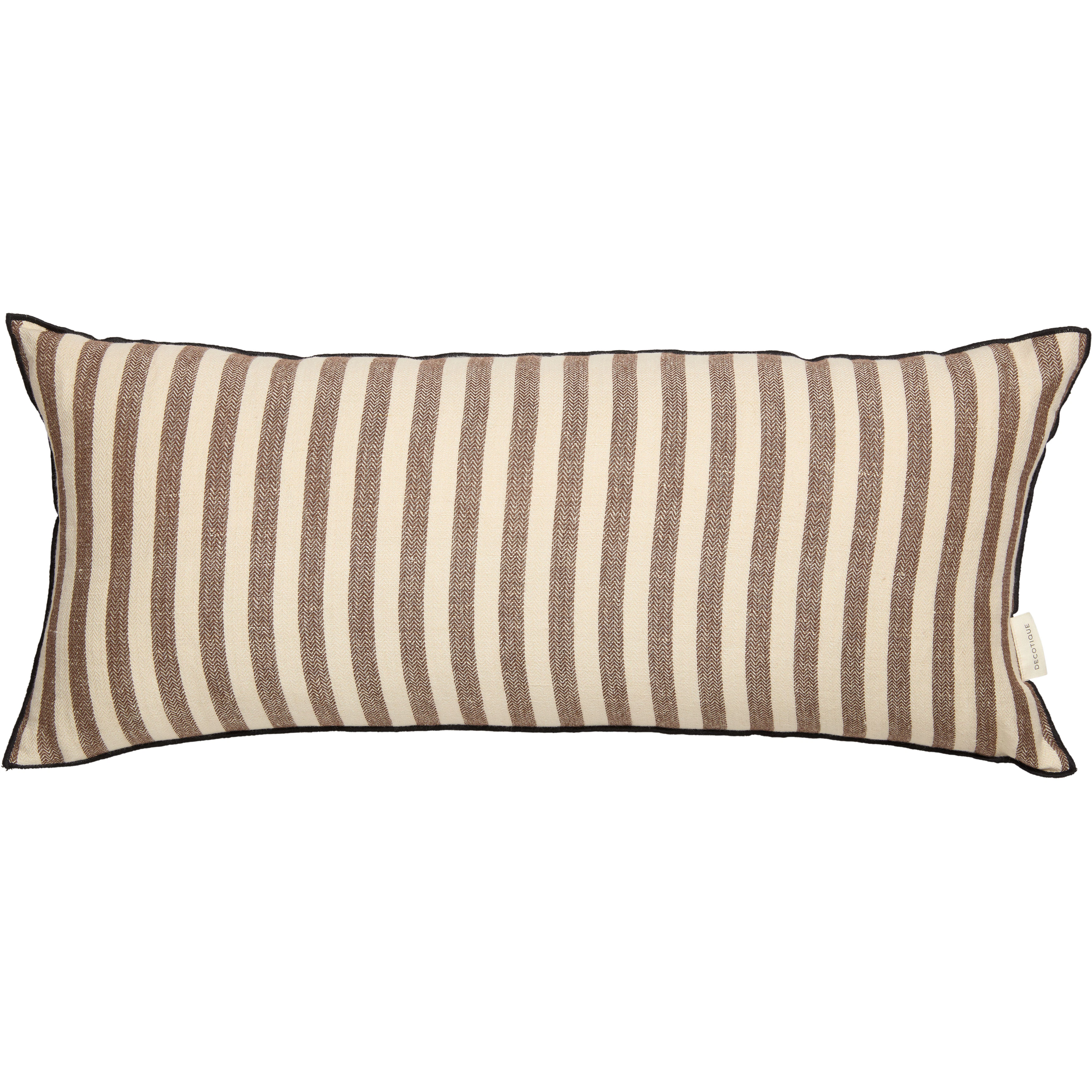 Decotique Outline Stripe Kudde 30x70 Cm - Prydnadskuddar & Fodral Bomull Mörkbrun