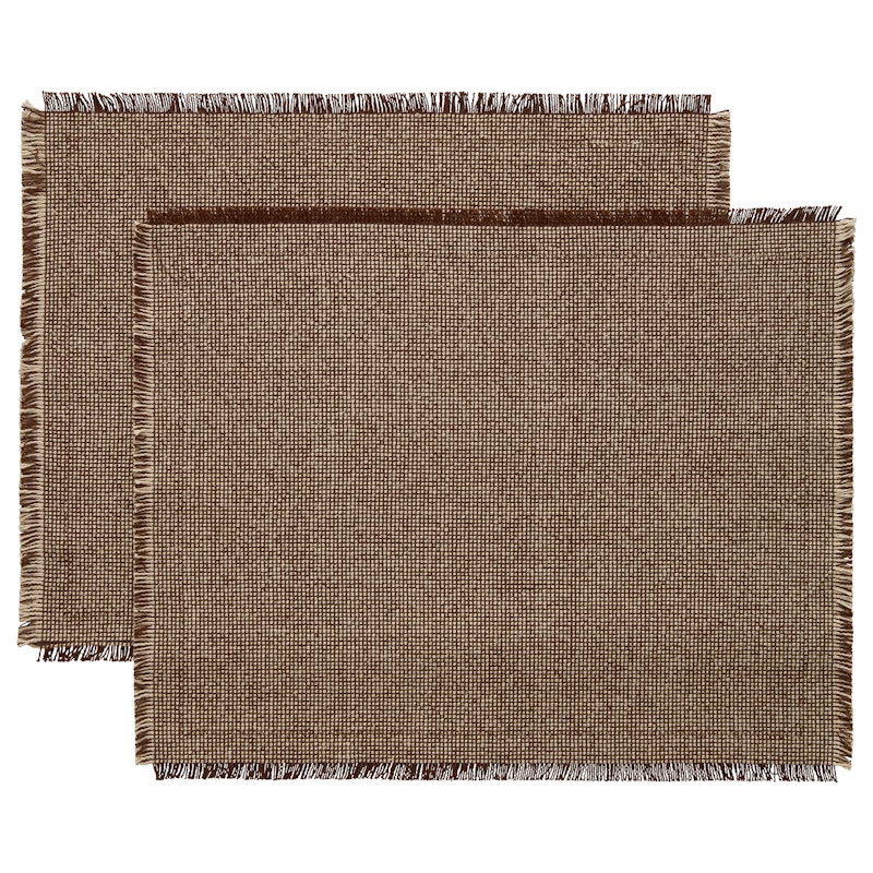 Ravella Bordstablett 35x45 cm 2-pack, Brun / Off-white