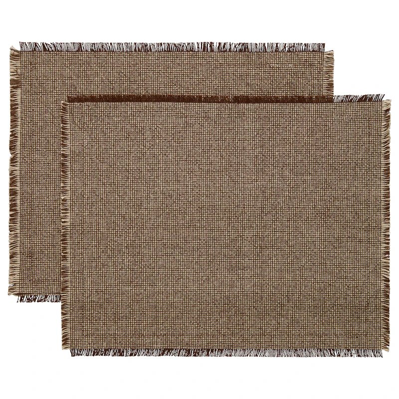 Ravella Bordstablett 40x50 cm 2-pack, Brun / Off-white