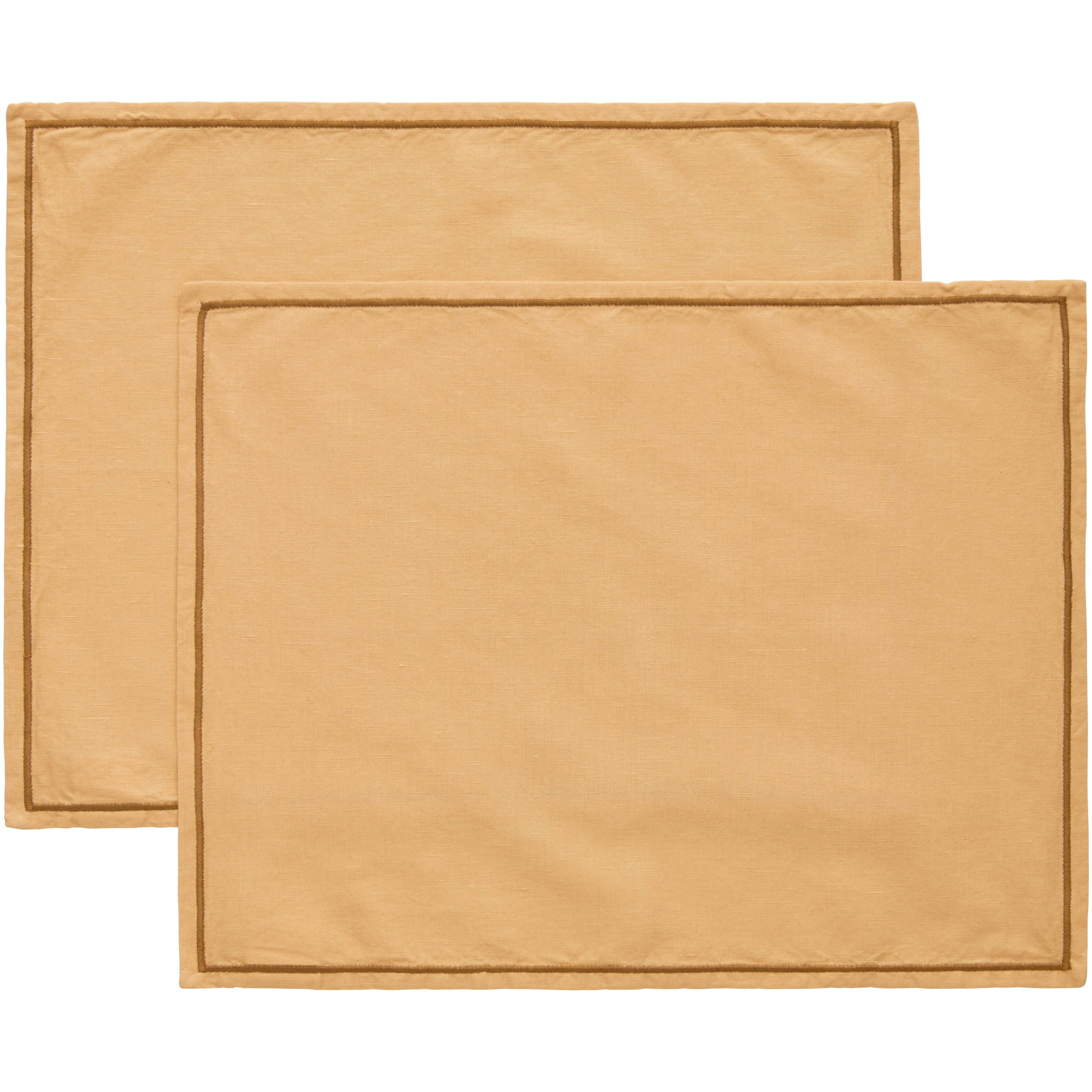 Decotique Sienna Bordstablett 2-pack 35x45 Cm - Bordstabletter & Glasunderl&auml;gg Bomull Sand